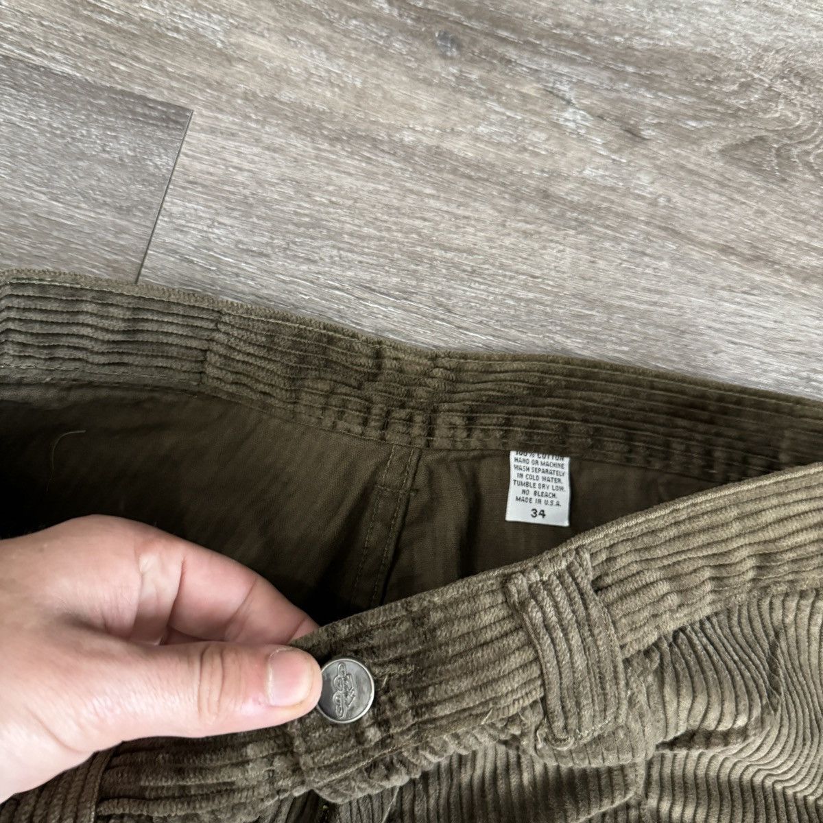 JNCO × Vintage Rare Vintage Y2K Garment stage jumbo corduroy chocolate brow Size US 34 / EU 50 - 6 Thumbnail