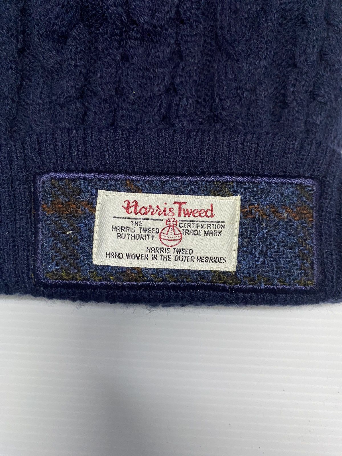Harris Tweed Harris Tweed Patches Knitted Beanie Size ONE SIZE - 2 Thumbnail