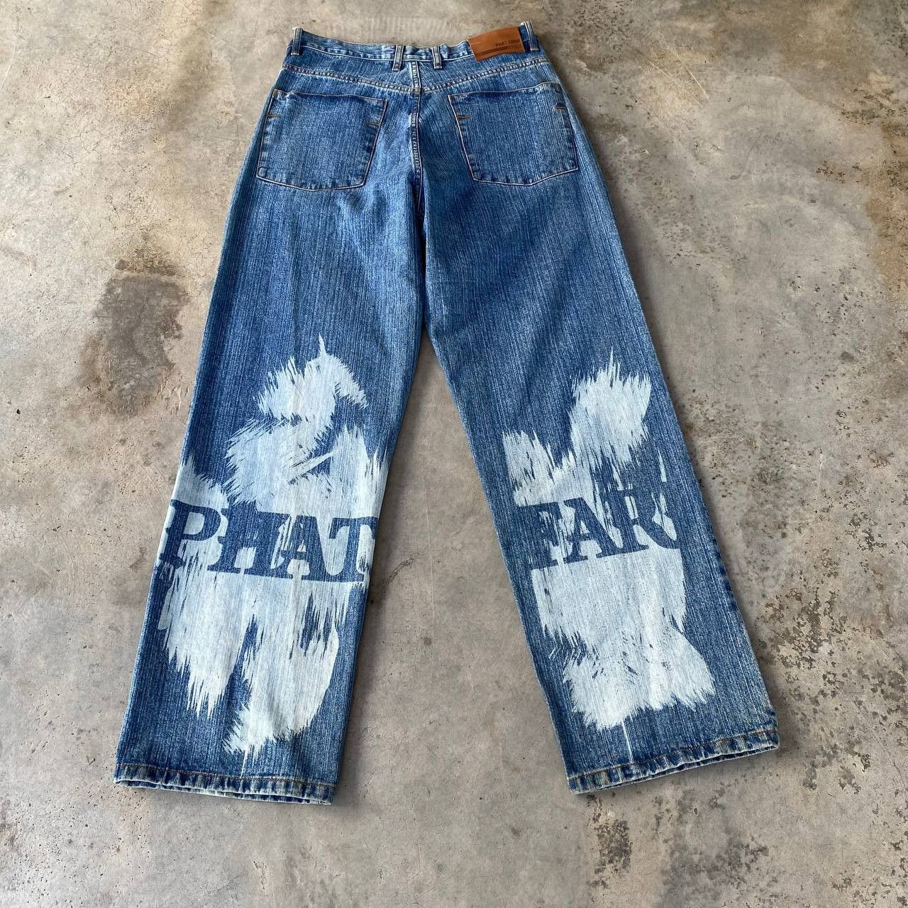 Phat Farm × Vintage VINTAGE 1992 PHAT FARM LOOSE CLASSIC AMERICAN FLAVA PAINTED Size US 35 - 3 Thumbnail