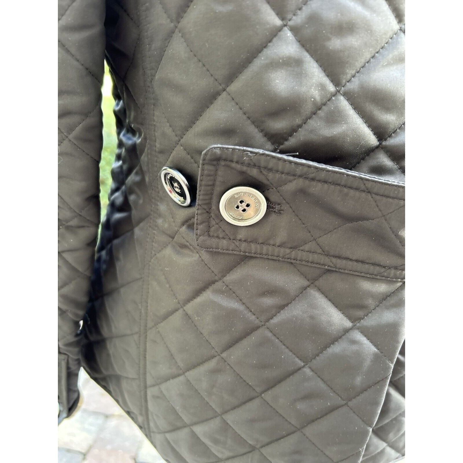 Burberry Women Black Burberry Quilted Coat Med 🖤 Size M / US 6-8 / IT 42-44 - 5 Thumbnail