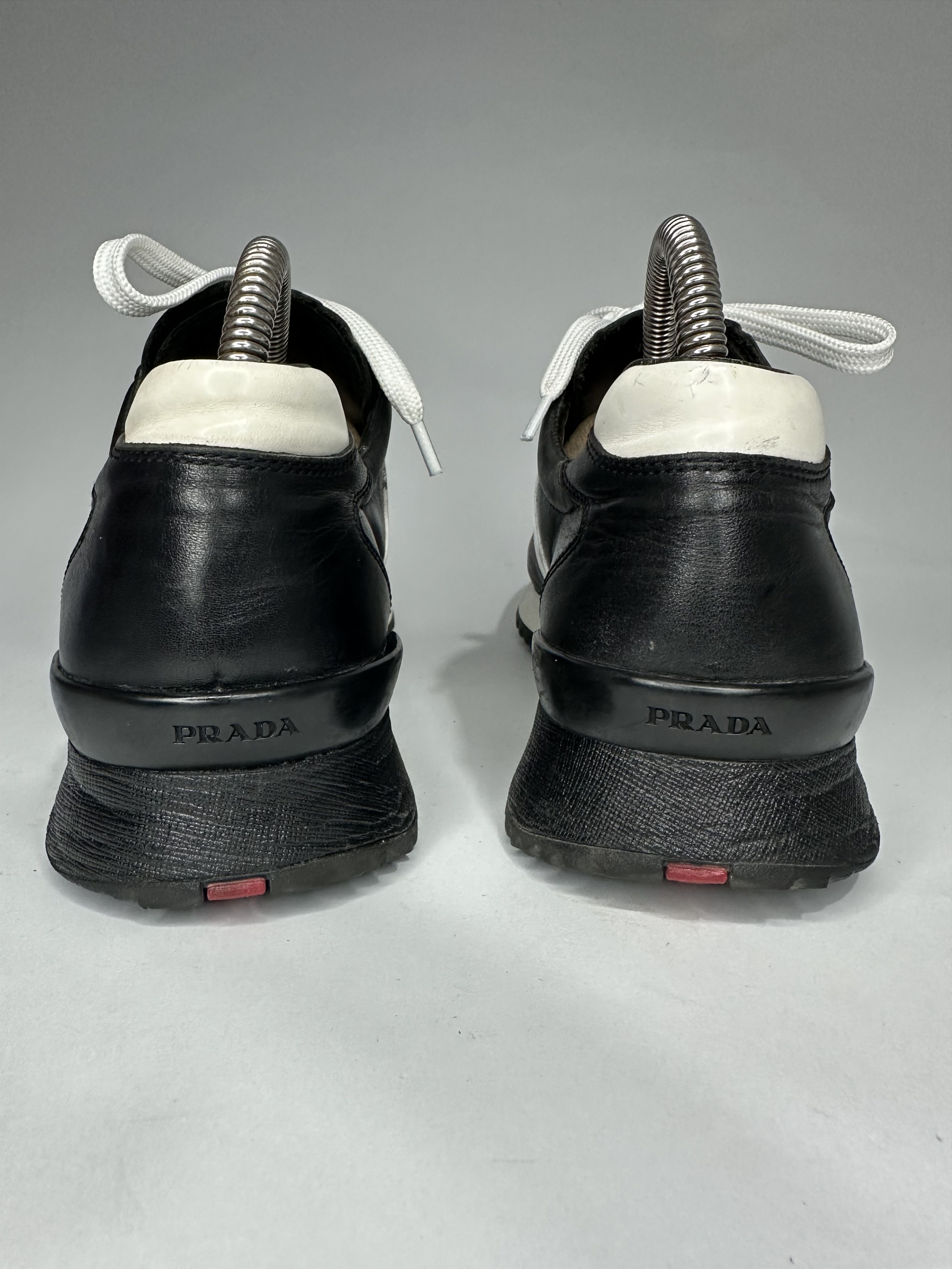 Prada Prada Two Tone Leather Low Top Sneakers. Size US 7 / EU 40 - 4 Thumbnail