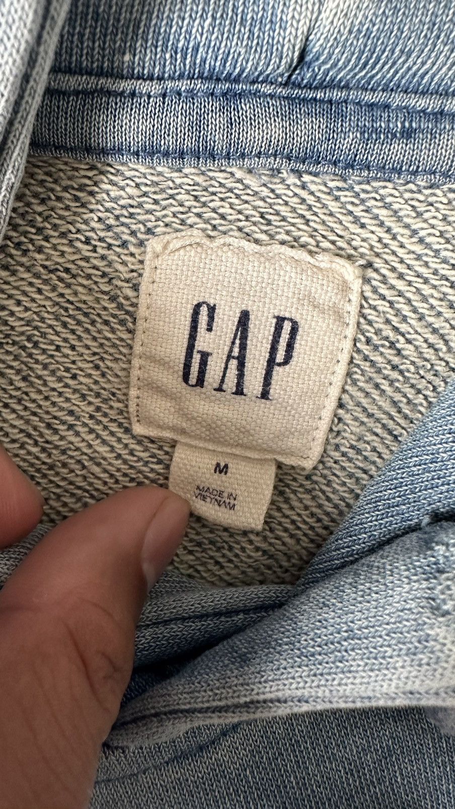 Gap VINTAGE GAP DENIM COLOUR HOODIE Size US M / EU 48-50 / 2 - 7 Thumbnail
