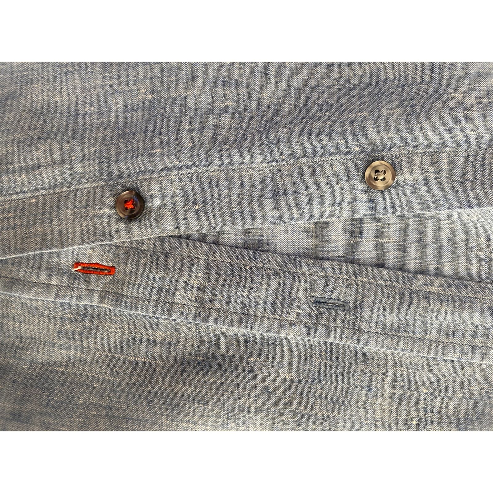 PATRICK ASSARAF Patrick Assaraf Blue linen long sleeve Shirt XL Size US XL / EU 56 / 4 - 7 Thumbnail