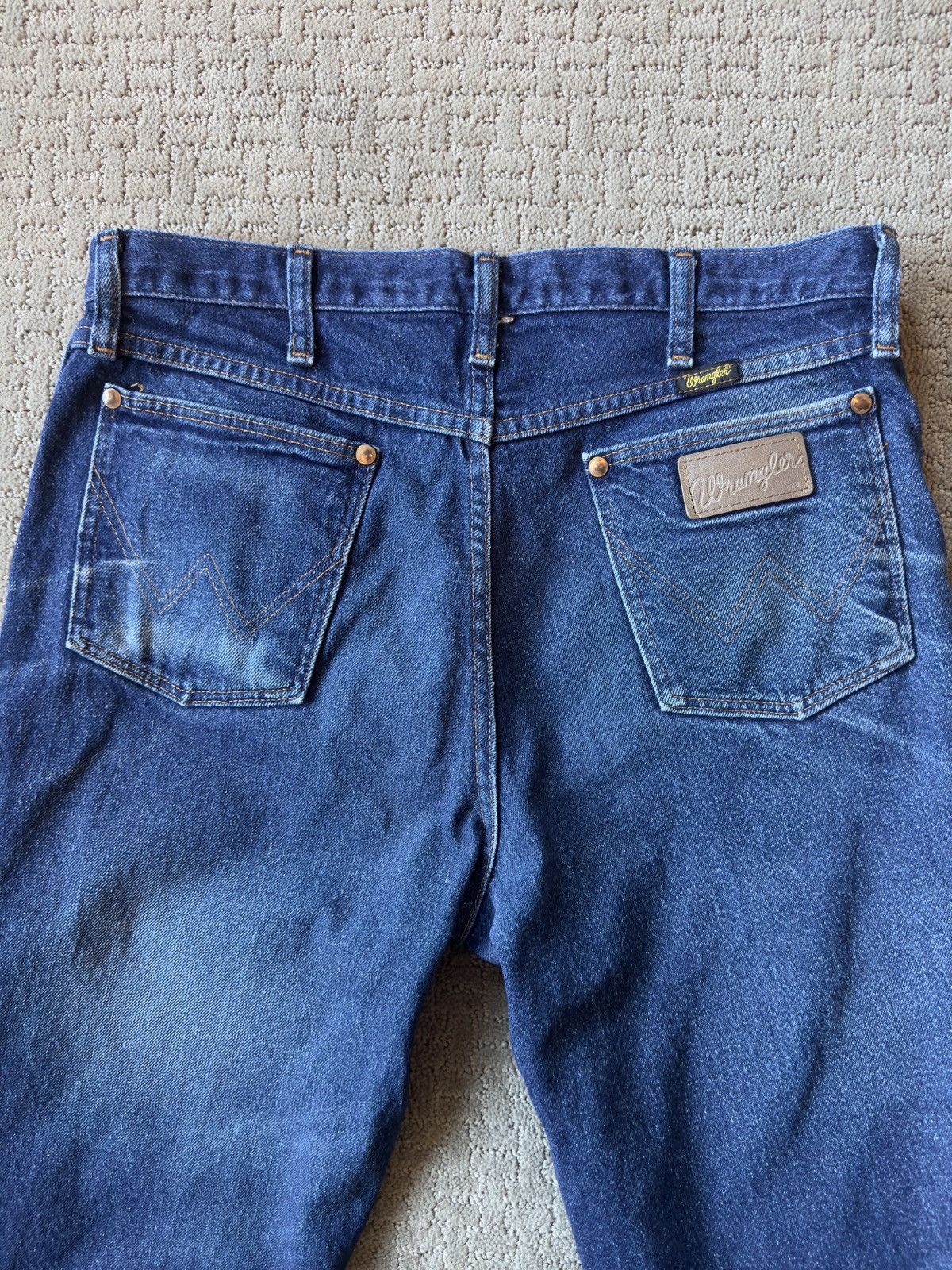 Vintage × Wrangler Dark Wash Straight Leg Jeans Size US 32 / EU 48 - 6 Thumbnail
