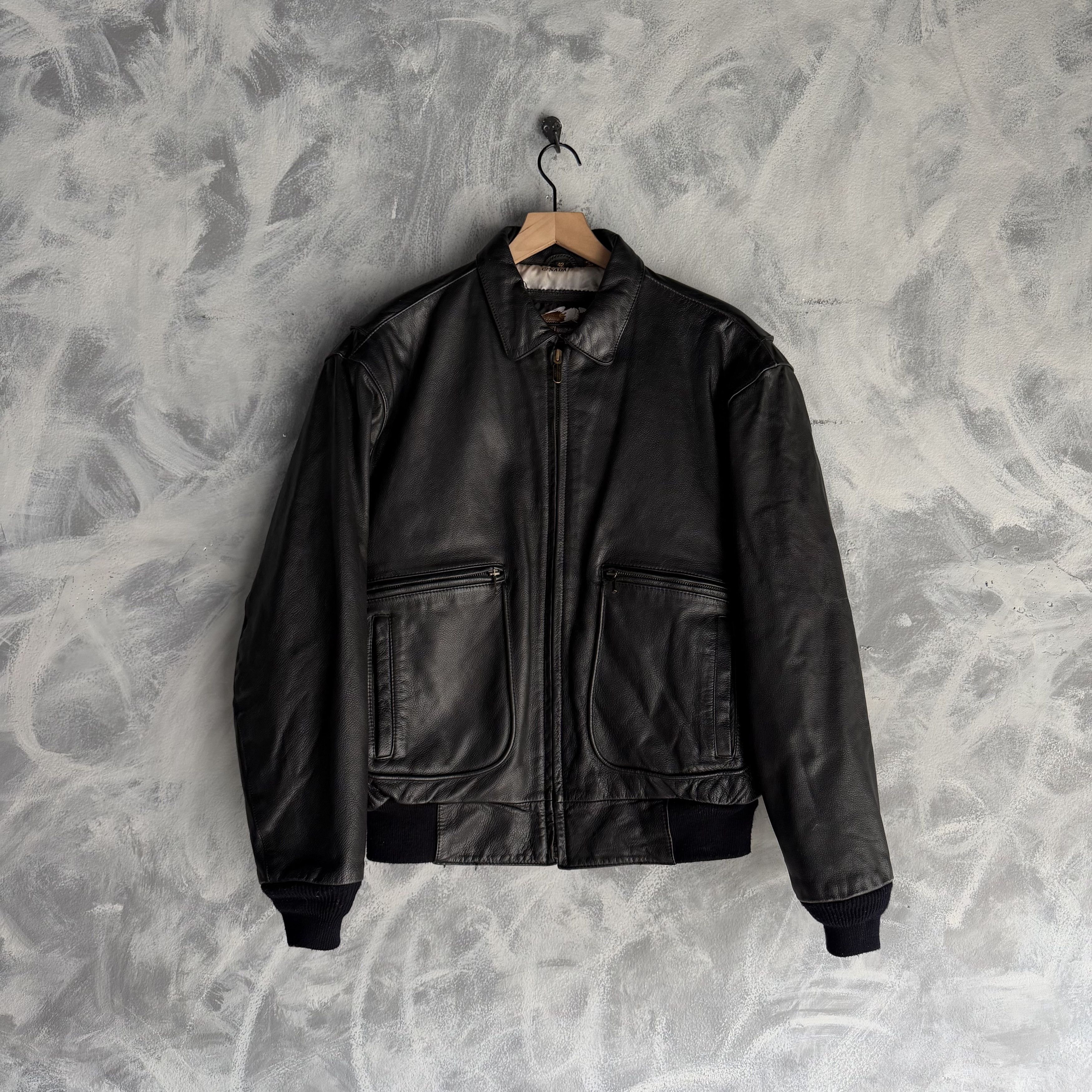 Harley Davidson Vtg Leather Jacket Harley Davidson Mens Motorcycle Bomber A2 Size US L / EU 52-54 / 3 - 1 Thumbnail