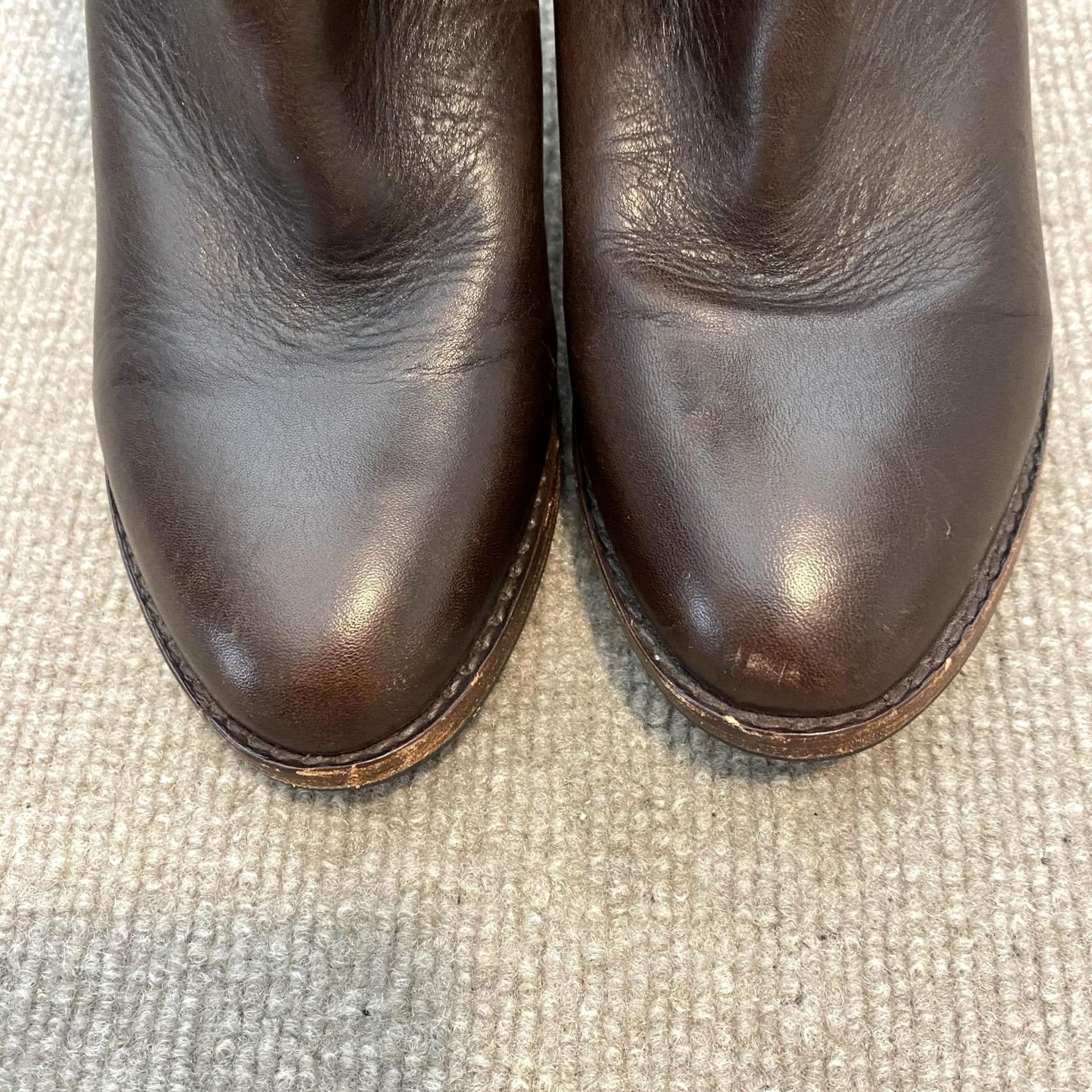 Frye Frye Boots Womens 8 Brown Leather Mid Calf Pull On Cone Heel Western 77083 Size US 8 / IT 38 - 6 Thumbnail