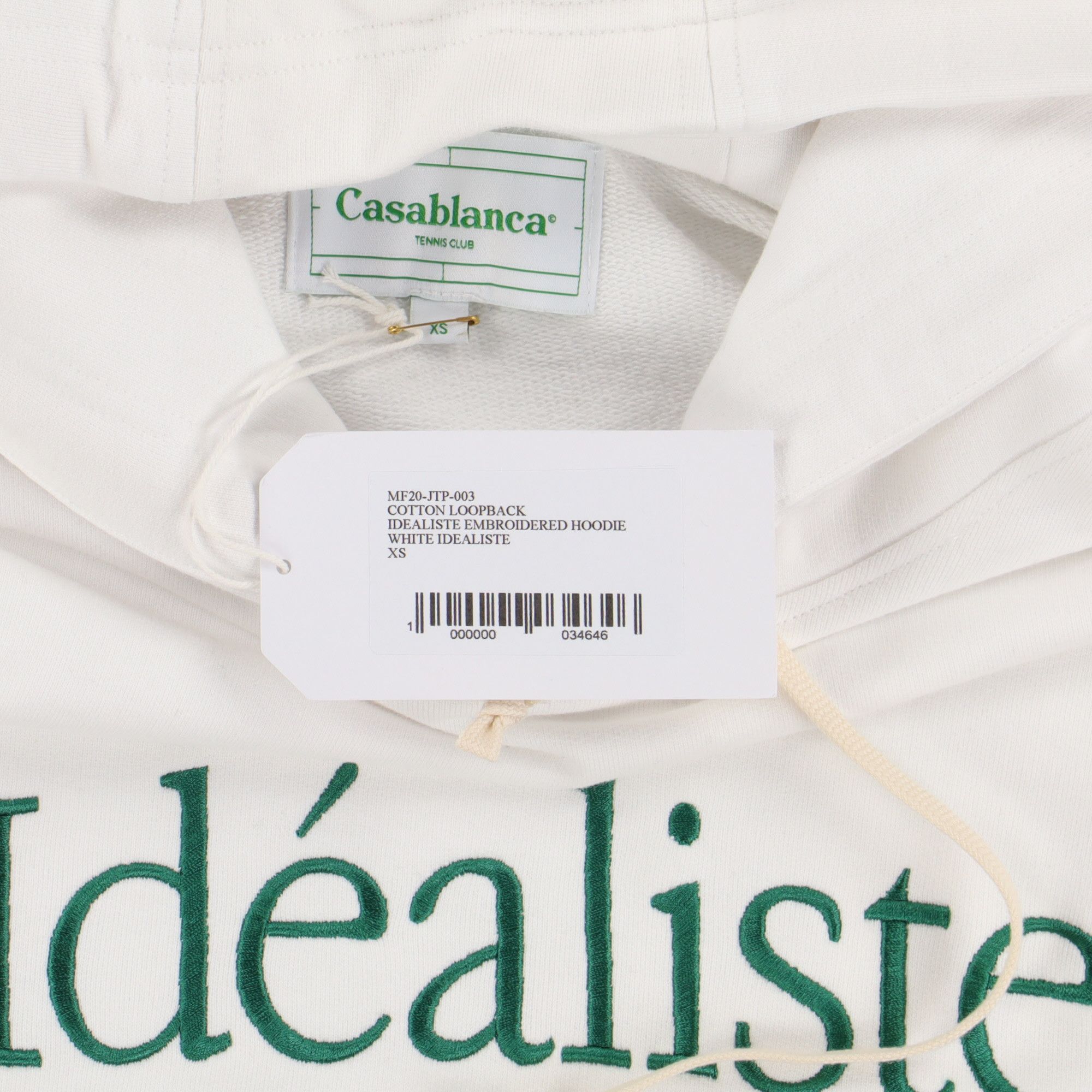 Casablanca White Idealiste Embroidered Hoodie Size US XS / EU 42 / 0 - 5 Thumbnail
