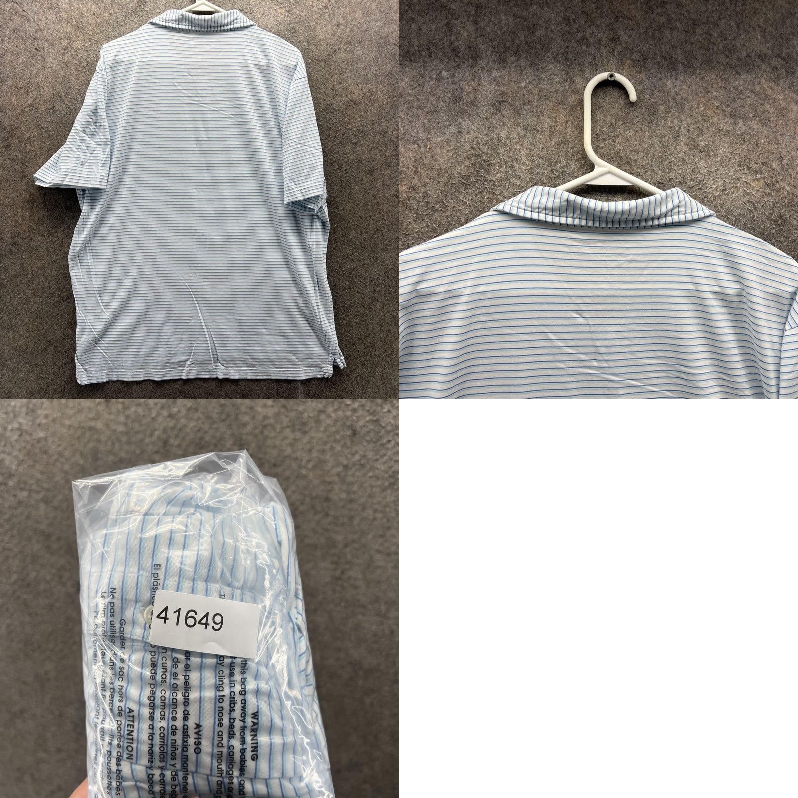 Peter Millar Peter Millar Polo Shirt Mens XL Blue Stripe Pima Cotton Casual Short Sleeve Size US XL / EU 56 / 4 - 8 Thumbnail