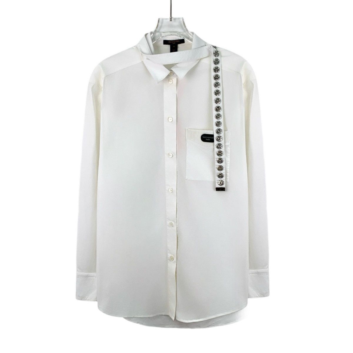 Louis Vuitton Louis Vuitton Button Ribbon Design Long Sleeve Shirt K26WX Size S / US 4 / IT 40 - 1 Thumbnail
