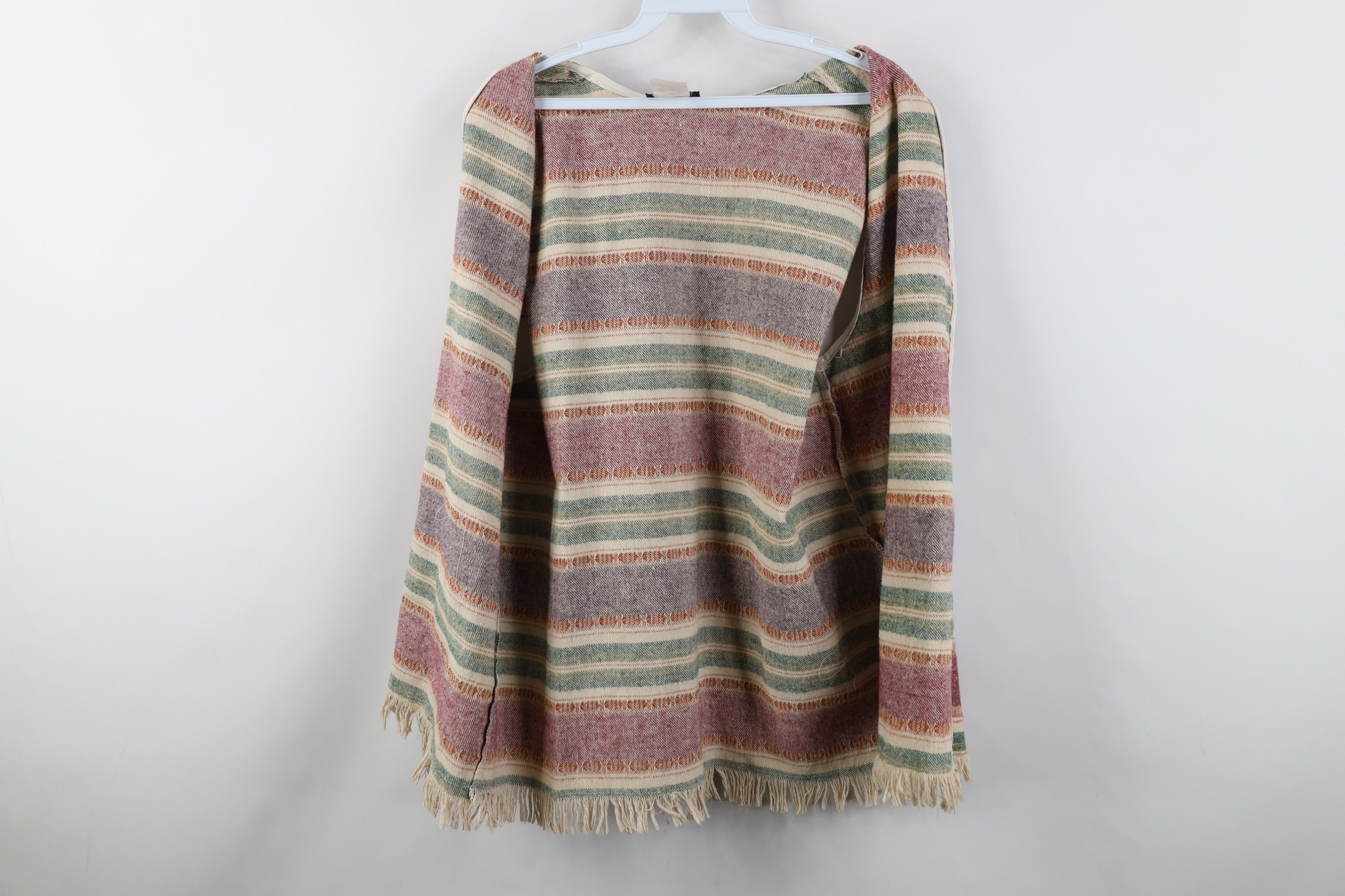 Vintage Vintage 90s Streetwear Fringed Blanket Vest Jacket USA Size L / US 10 / IT 46 - 9 Thumbnail