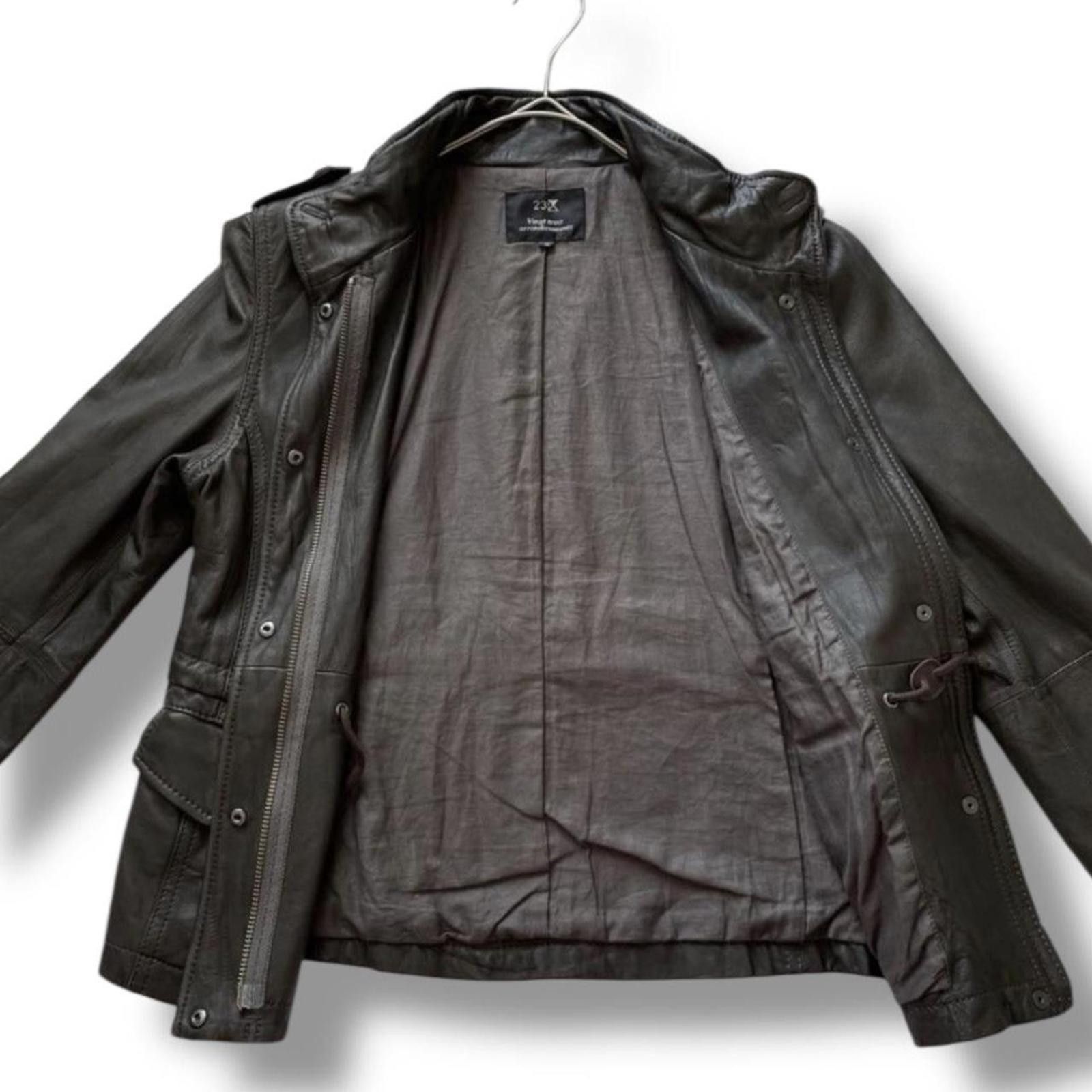 Other Real sheep leather stand collar vintage moto jacket Size XS / US 0-2 / IT 36-38 - 3 Thumbnail