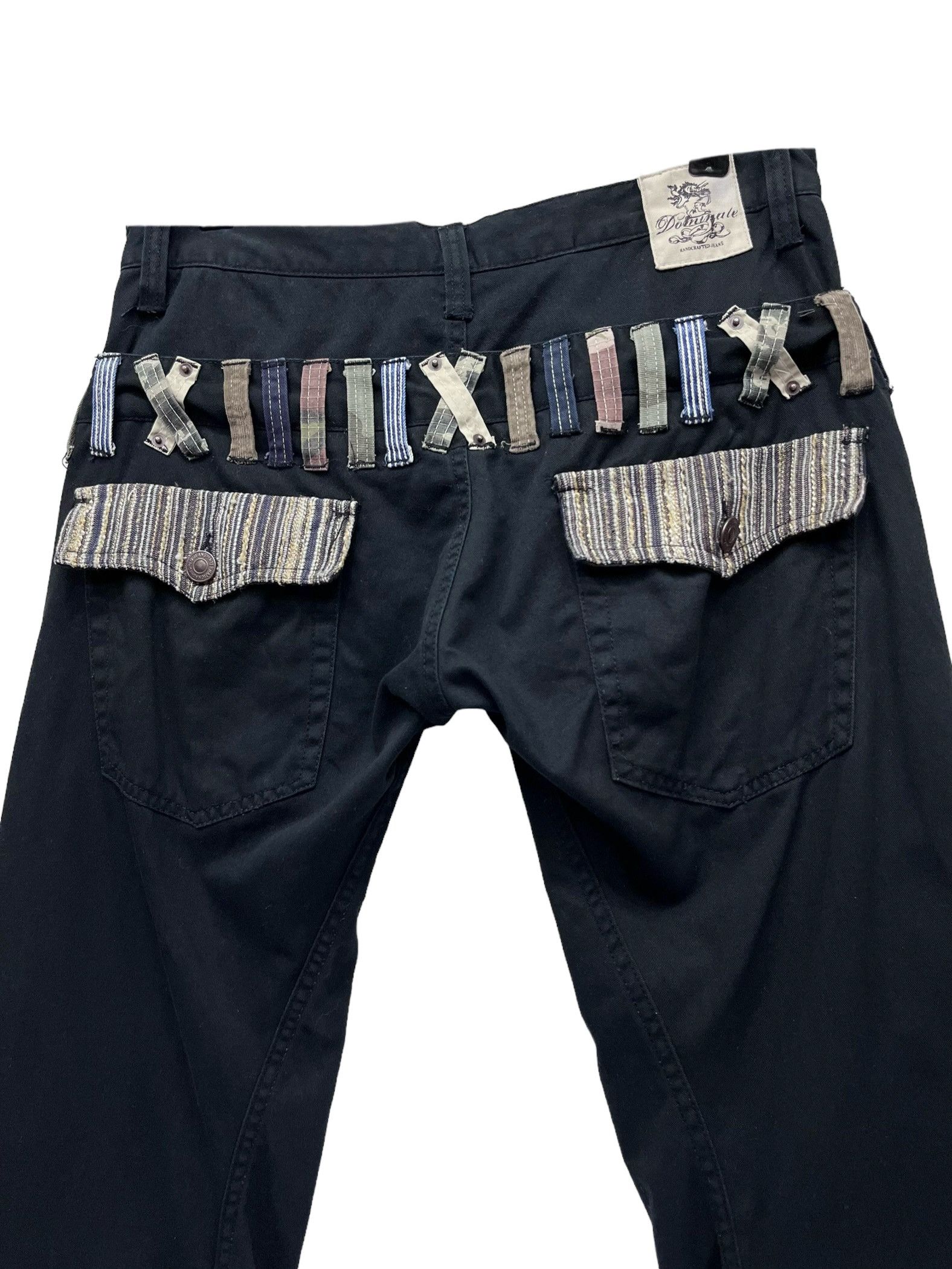 Black Label 🔥DOMINATE Japanese Handcrafted Double Waist Flap Bush Pants Size US 31 - 2 Thumbnail