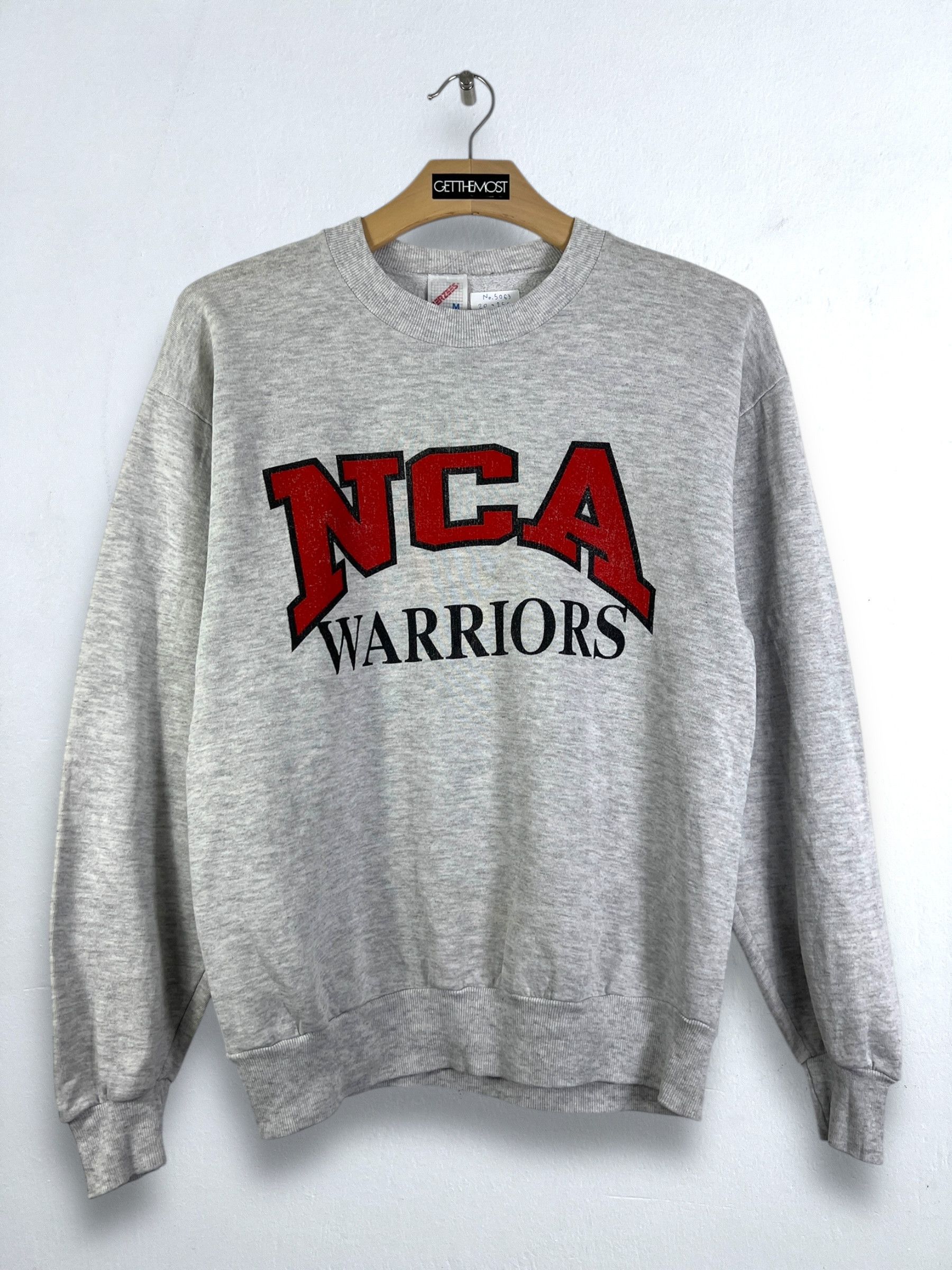 Vintage No.5063 Vintage 90s NCA Warriors Graphic Sweatshirt (M) Size US M / EU 48-50 / 2 - 1 Thumbnail