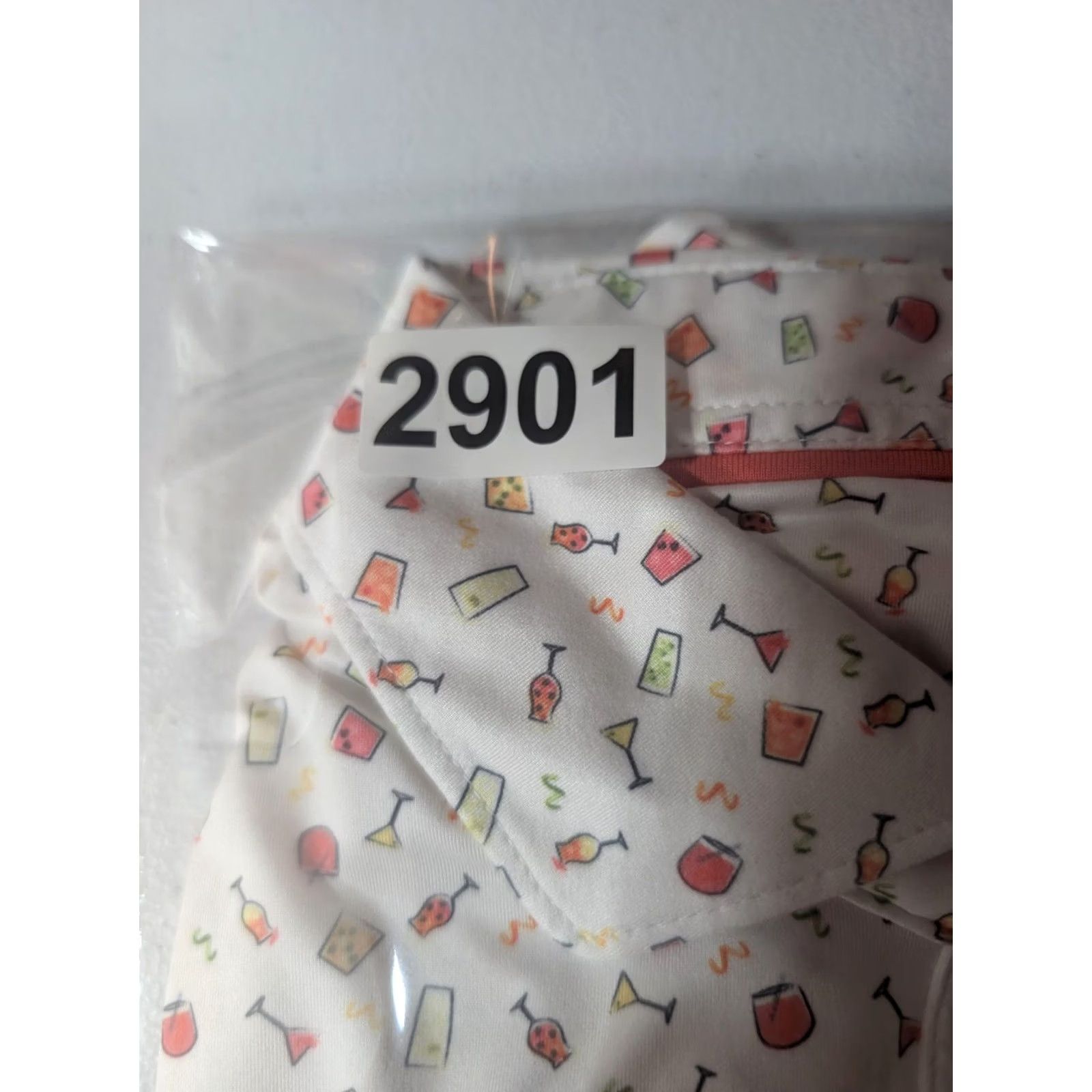 johnnie-O johnnie-O Featherweight Polo Shirt Mens Small Cocktail Print Party Golf UPF 50 Size US S / EU 44-46 / 1 - 7 Thumbnail