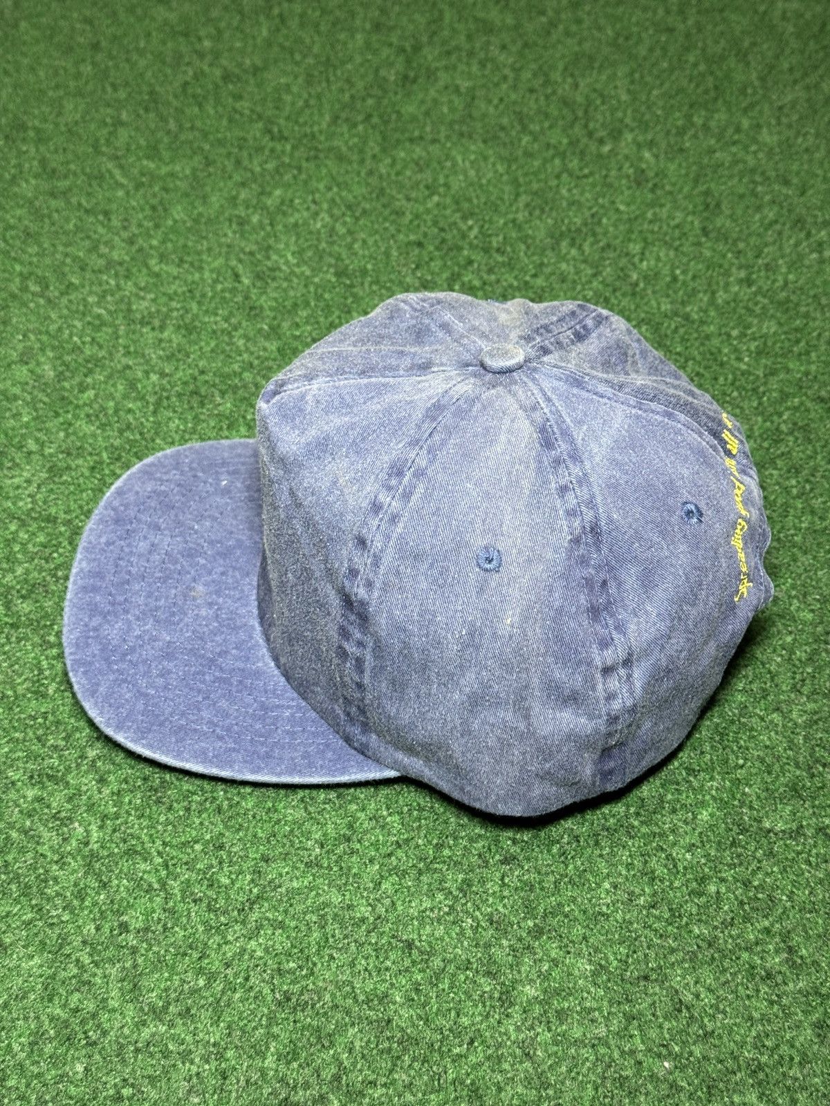 Vintage Vintage Snapple 80s 90s Sopranos Juice Blue Snapback Hat Size ONE SIZE - 4 Thumbnail