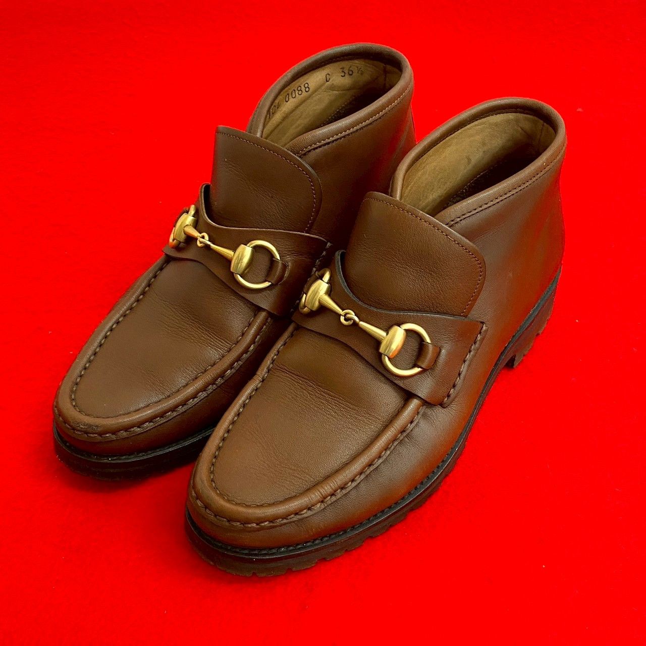 Gucci Gucci Gucci Horsebit Leather Boots Leather Shoes DUTY FREE for USA Size ONE SIZE - 1 Thumbnail