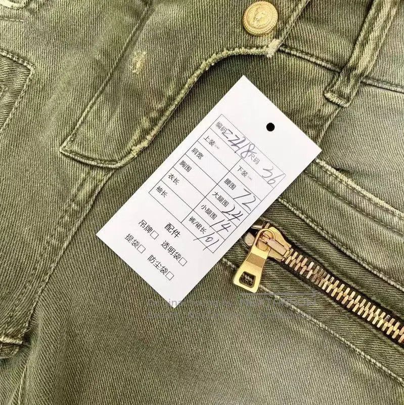 Balmain Balmain Khaki Green Cotton Casual Pants . Size 28" / US 6 / IT 42 - 6 Thumbnail