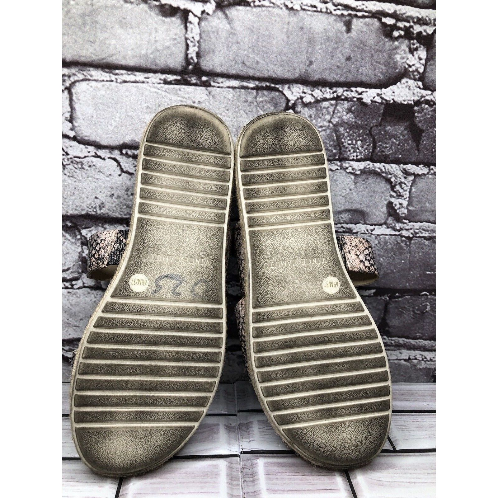 Vince Camuto Vince Camuto Rynnah Ivory Leather Snake Espadrille Sandals W Size US 6.5 / IT 36.5 - 6 Thumbnail