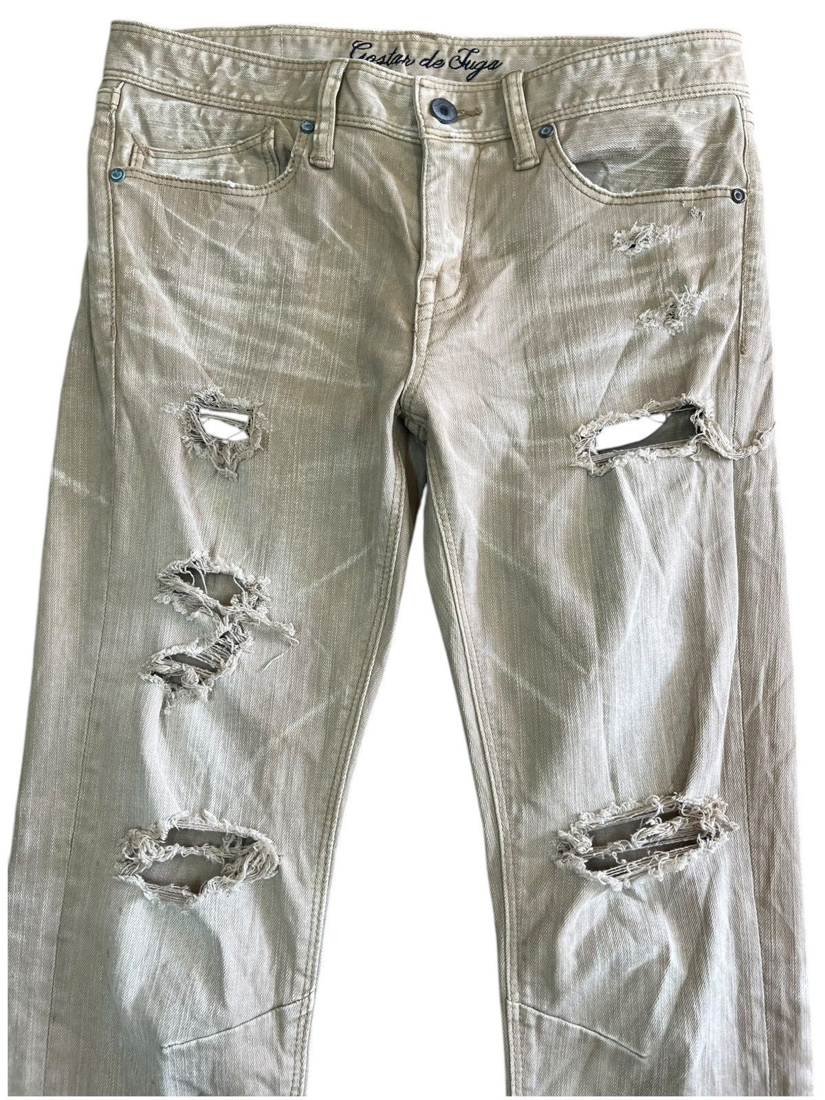 GOSTAR DE FUGA Vintage Go Star De Fuga Skinny Distressed Denim Size US 29 - 2 Thumbnail
