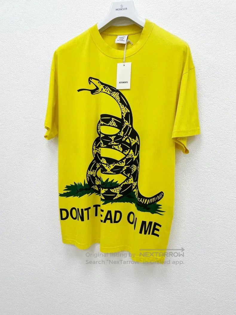 Vetements Vetements Yellow All-Cotton Short Sleeve T-Shirt Size US M / EU 48-50 / 2 - 3 Thumbnail