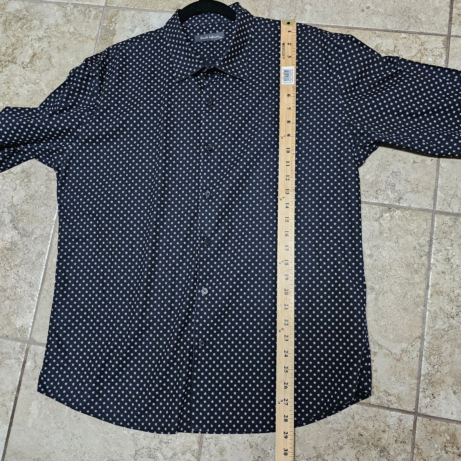 Lafaurie Men's Emile Lafaurie Button Down Navy Stars Shirt Size XXL Size US XXL / EU 58 / 5 - 6 Thumbnail