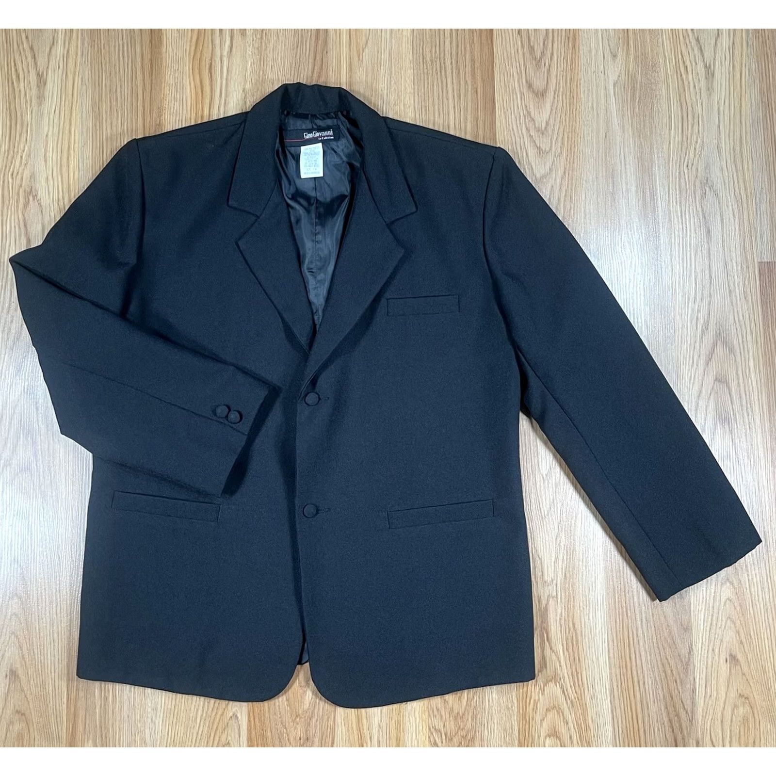 Vintage Gino Giovanni Blazer Womens 14 Black Lined Jacket Business Wear 100% Polyester Blazer Womens 14 Black Lined Jacket Business Wear 100% Polyester Size XL / US 12-14 / IT 48-50 - 2 Thumbnail