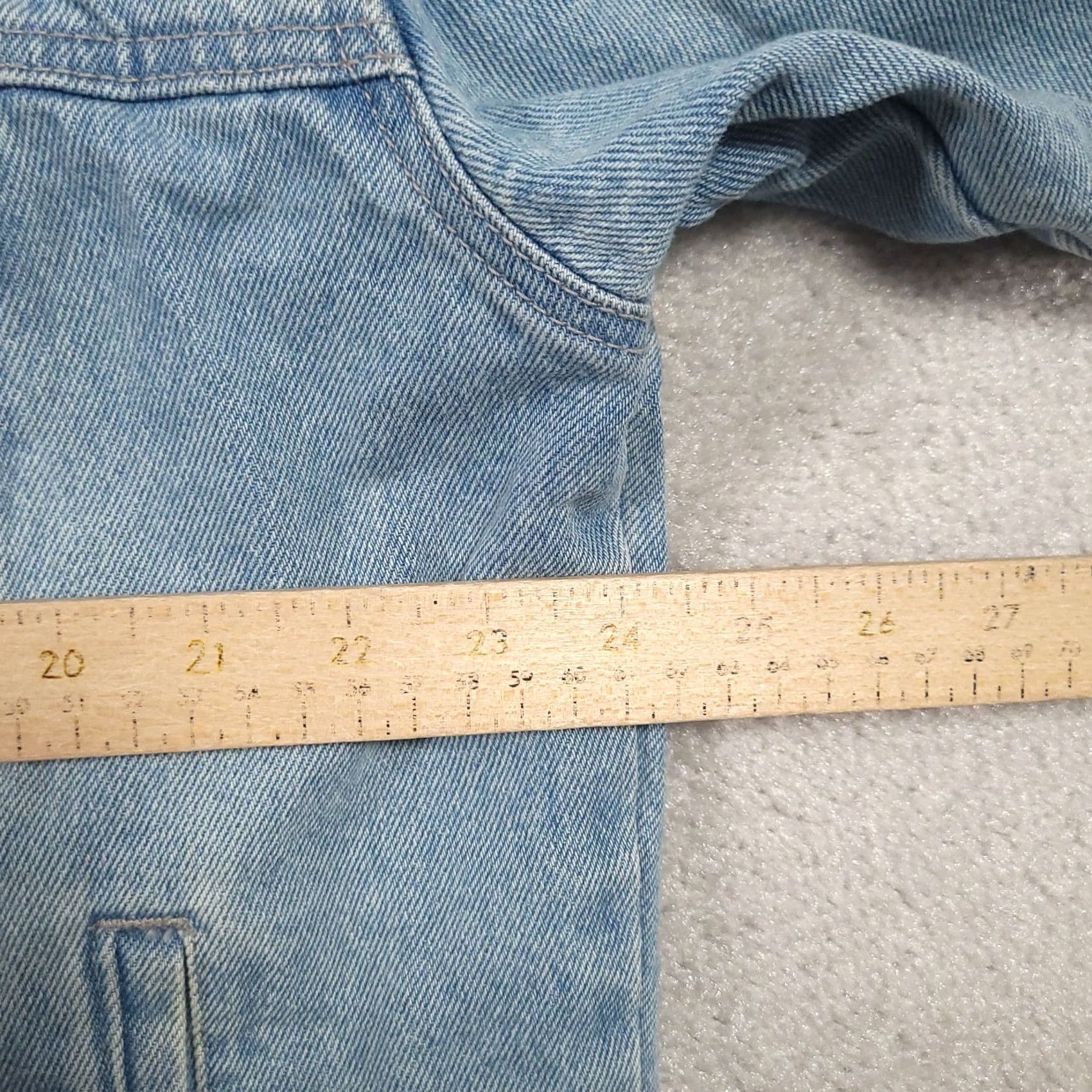 Denime VINTAGE Pepsi Trucker Jacket Mens L Light Wash Blue Denim 90s Y2K Grunge Jacket Size US L / EU 52-54 / 3 - 2 Thumbnail