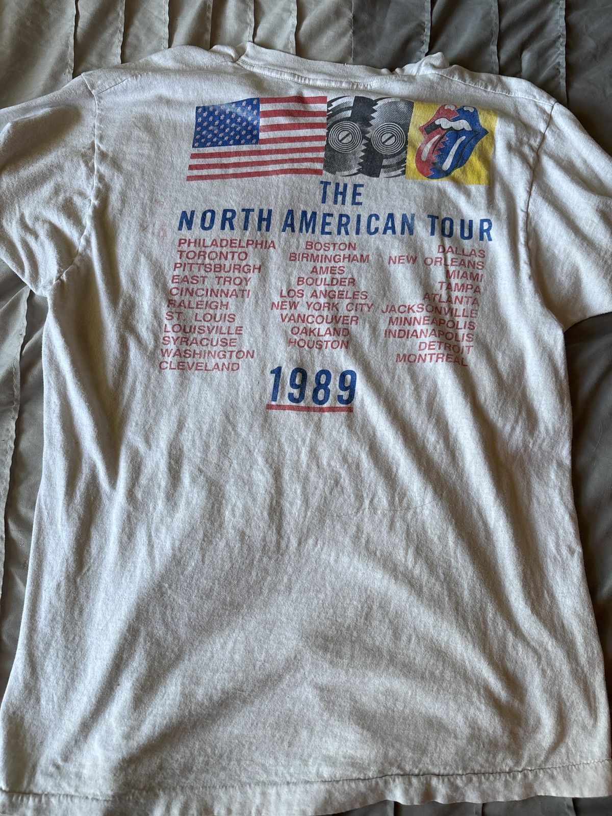 Vintage 1989 rolling stones tour tee Size US L / EU 52-54 / 3 - 2 Thumbnail