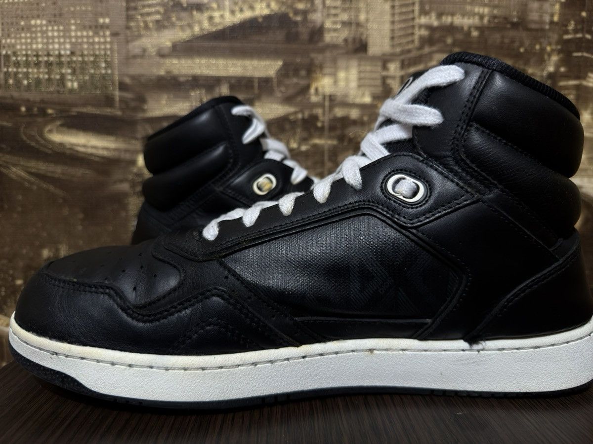 Dior Dior B27 Leather High-Top Sneakers 43 Men's Black LS 0822 Size US 10.5 / EU 43-44 - 4 Thumbnail