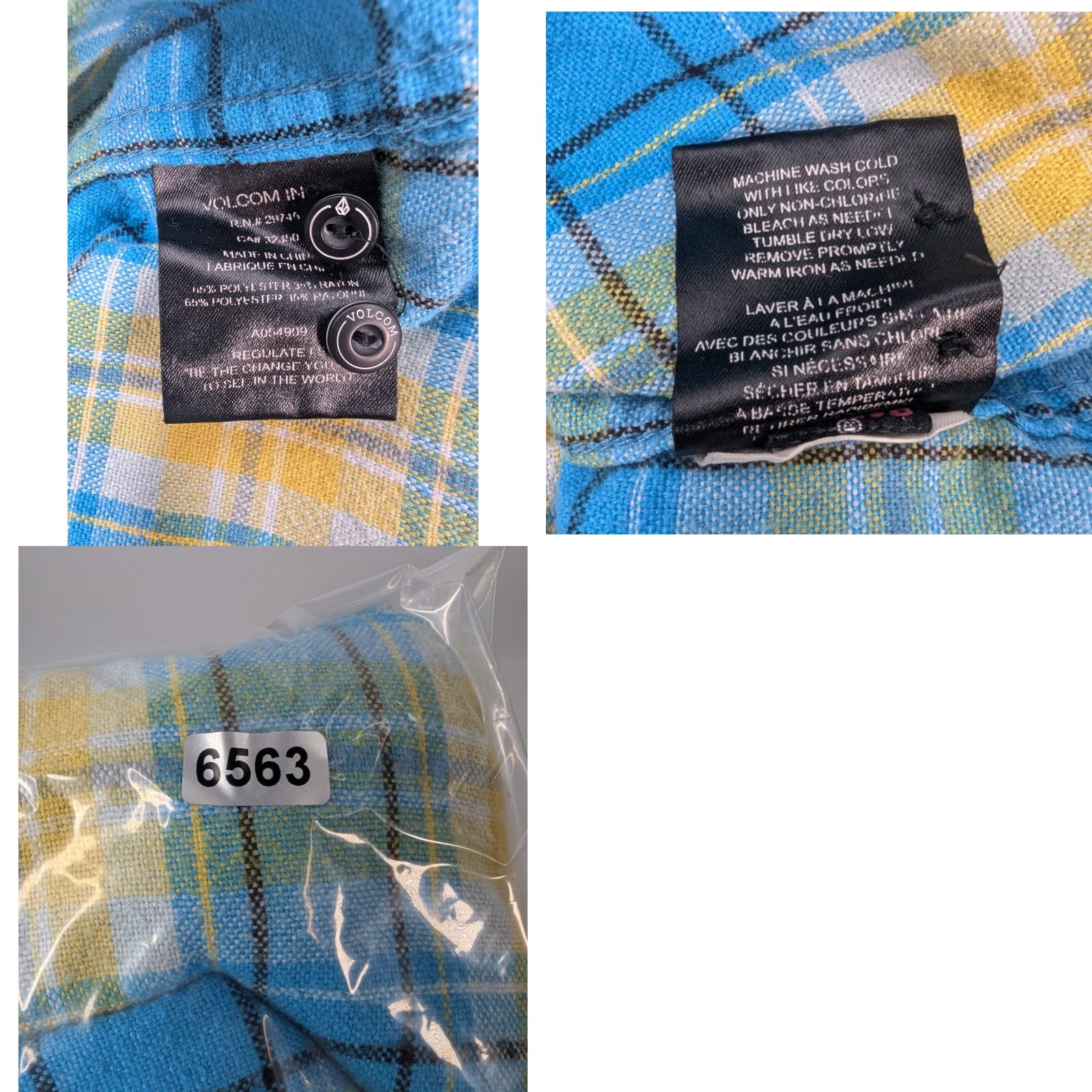 Volcom Volcom Button-Up Shirt Small Blue Plaid Flannel Workwear Casual Tailored Size US S / EU 44-46 / 1 - 8 Thumbnail