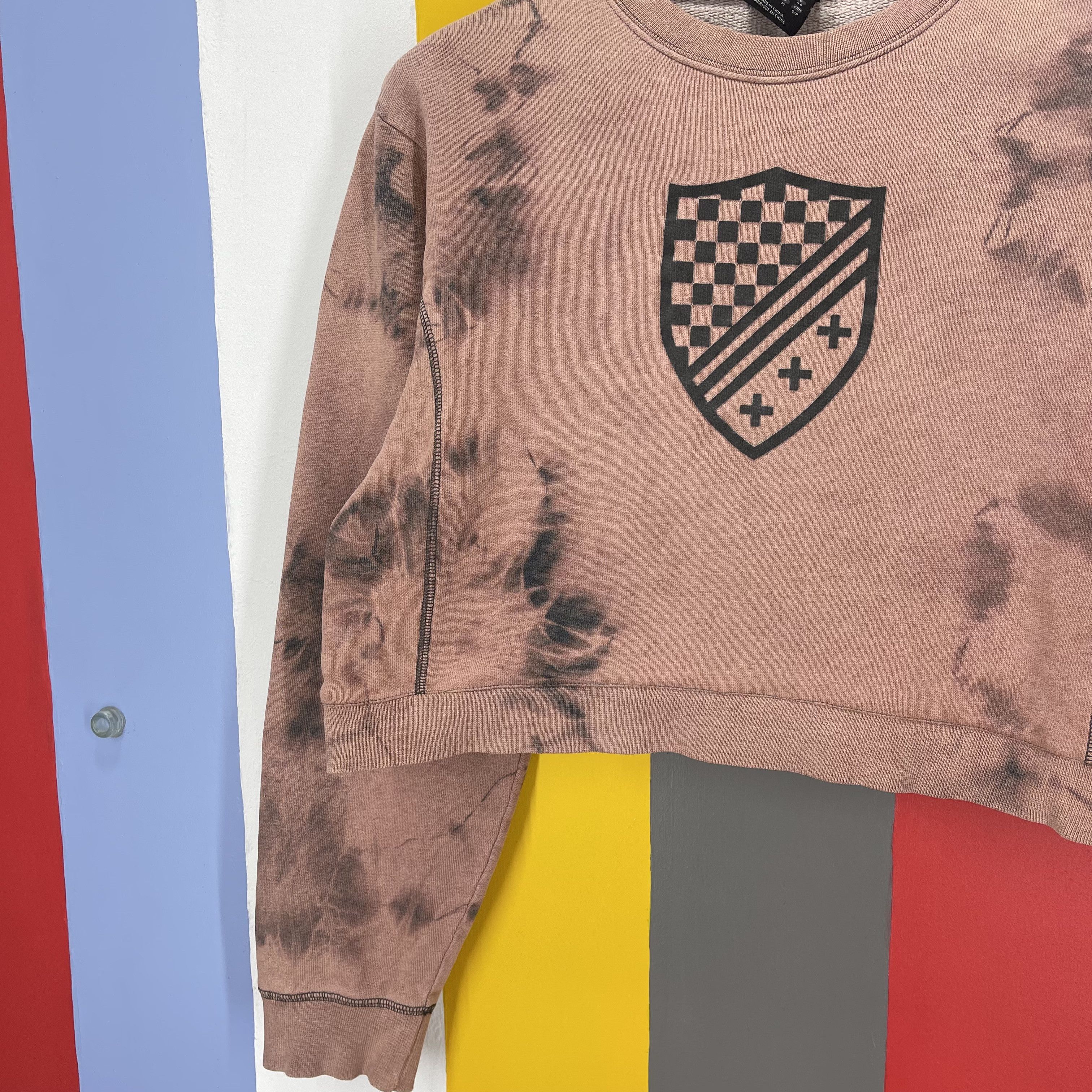 Adidas ADIDAS THREE STRIPE Crop Sweatshirt Acid Wash #1268/AR Size S / US 4 / IT 40 - 3 Thumbnail