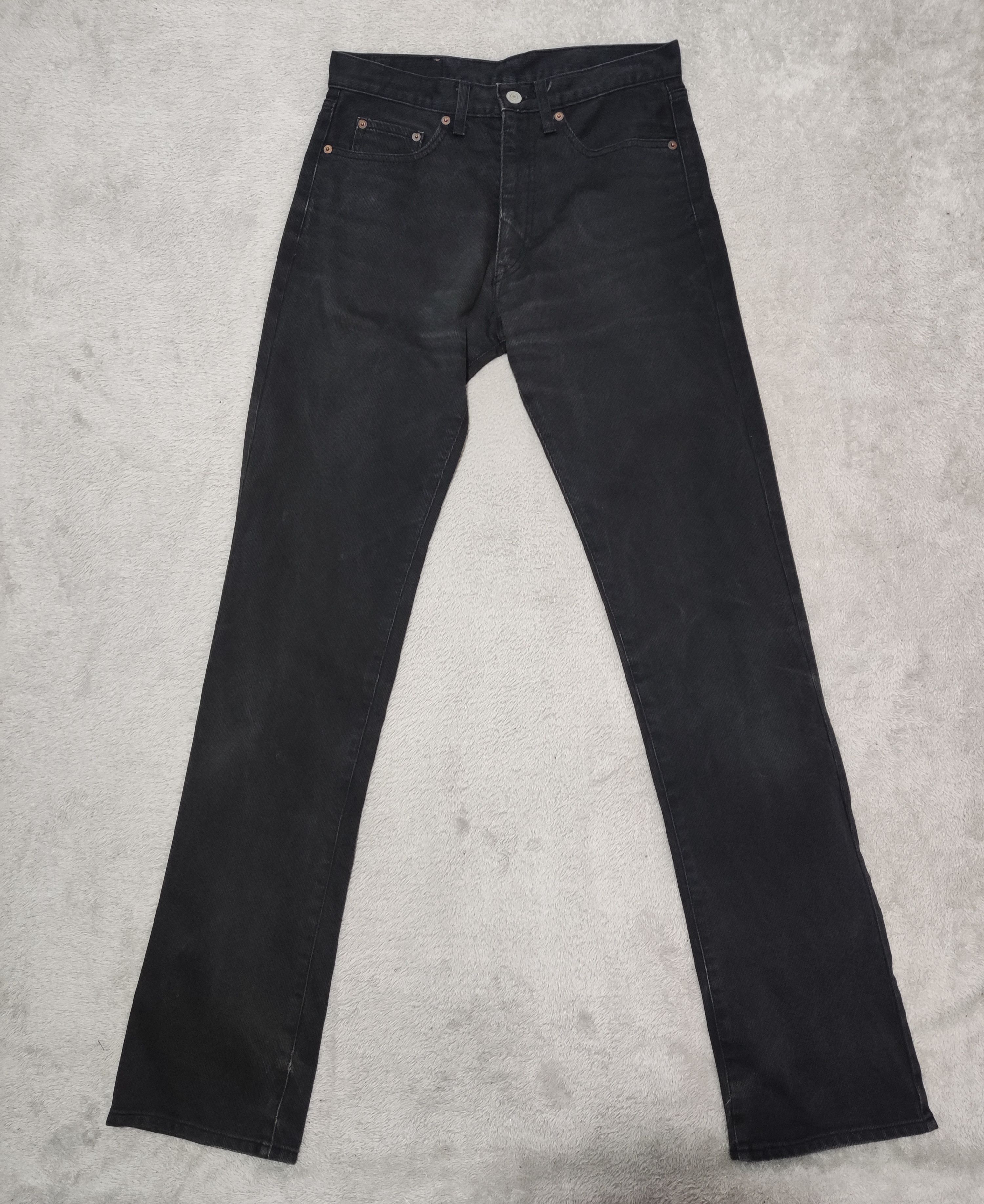 Beams Plus × Levi's BEAMS Pique Knit Faded Black Denim Trousers White Tab Size US 29 - 2 Thumbnail