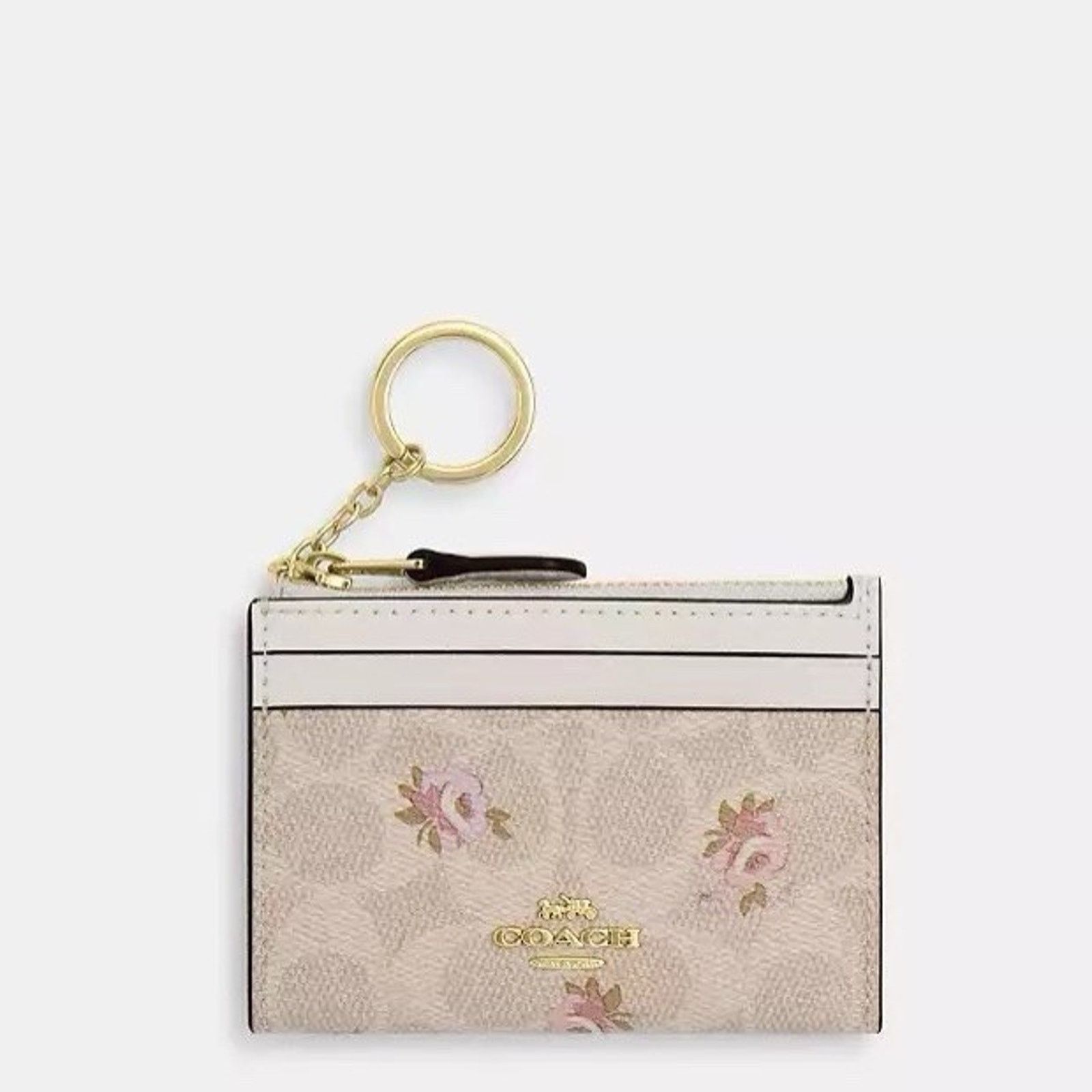 Coach NWT Coach CAR16 Mini Skinny ID Case Signature Canvas Floral Size ONE SIZE - 5 Thumbnail