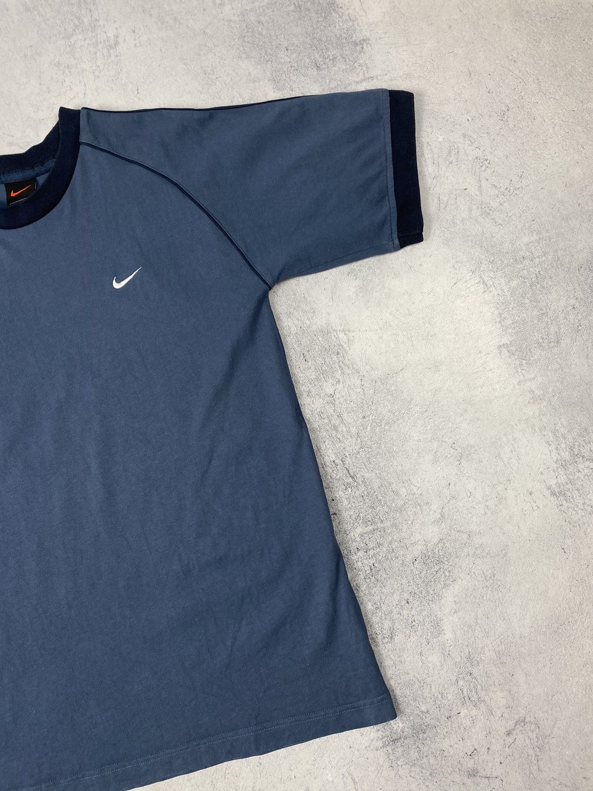 Nike × Vintage Vintage 00s Nike Swoosh Drill Tee Size US S / EU 44-46 / 1 - 4 Thumbnail