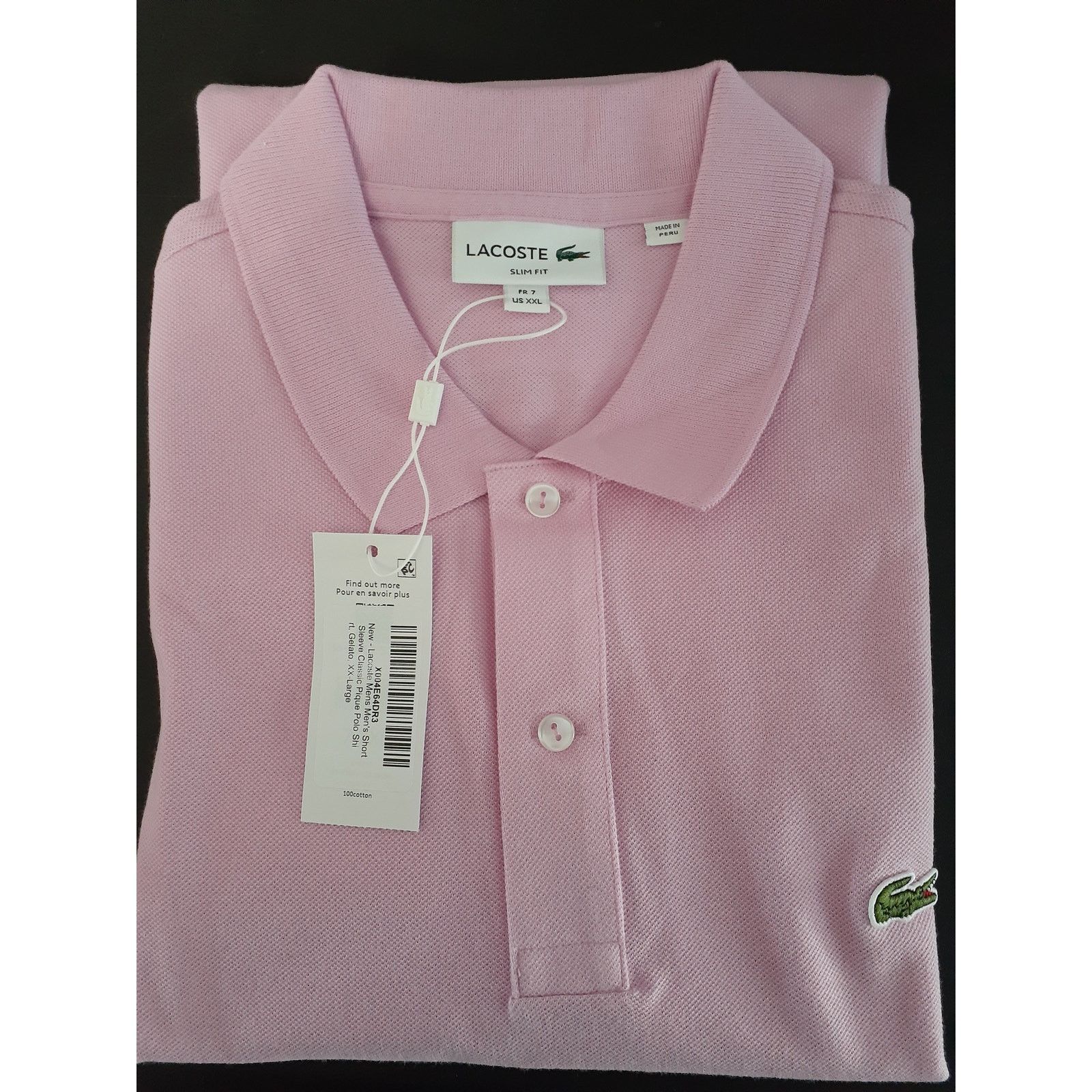 Lacoste Lacoste Mens Men's Short Sleeve Classic Pique Polo 2XL Size US XXL / EU 58 / 5 - 2 Thumbnail