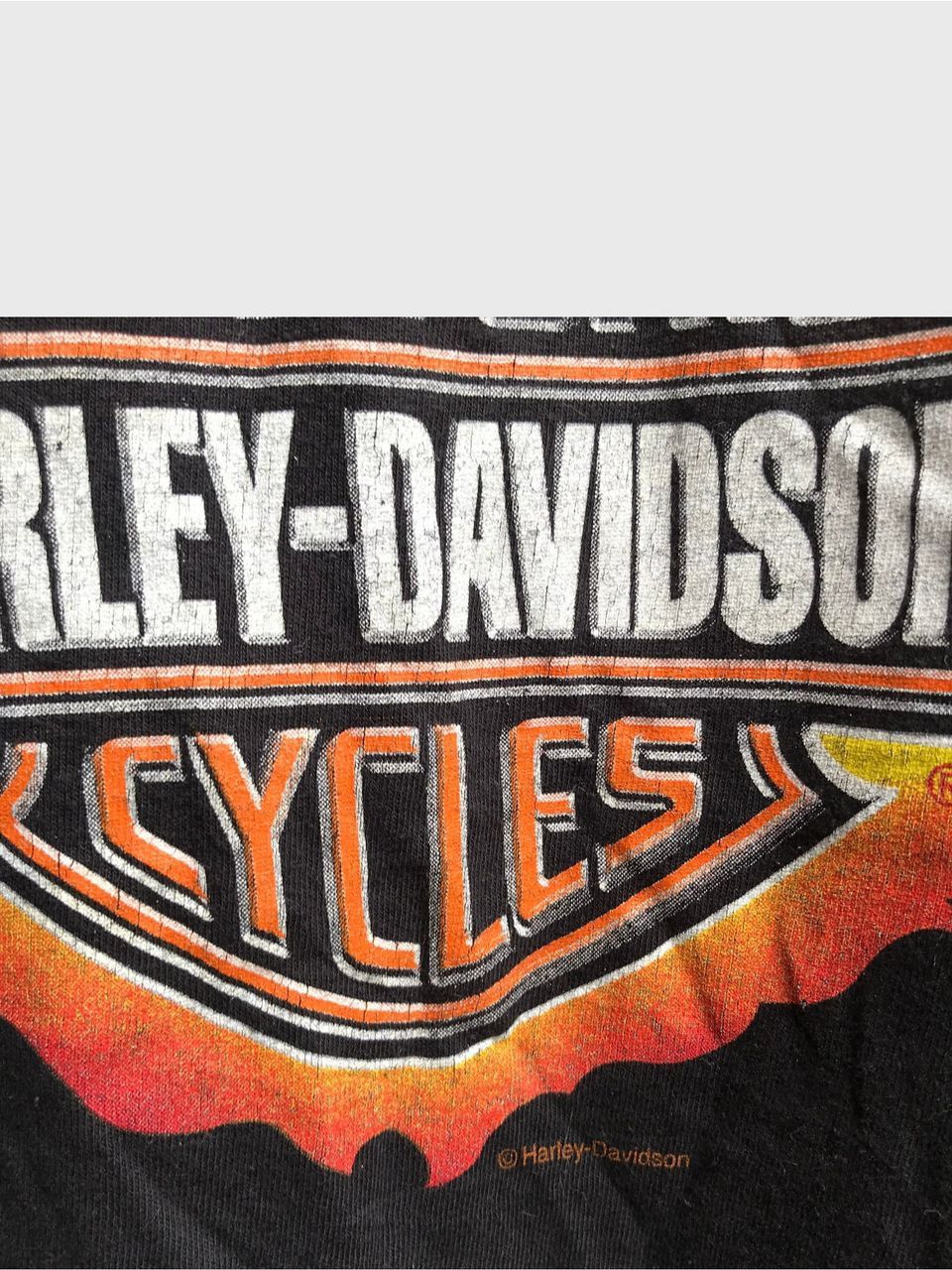 Harley Davidson × Vintage Vintage HARLEY DAVIDSON flame tee rare Size US L / EU 52-54 / 3 - 3 Thumbnail