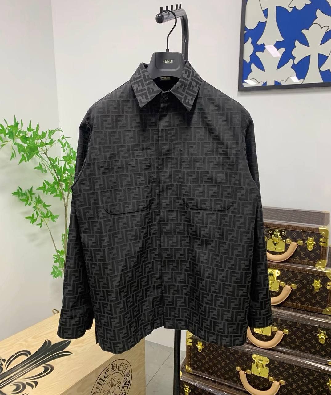 Fendi FENDI jacquard jacket with logo embroidered Size US S / EU 44-46 / 1 - 1 Thumbnail