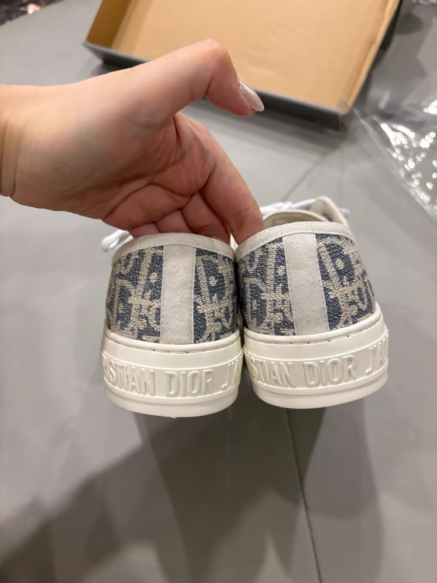 Dior Dior Denim Full Oblique Logo Sneakers 99 New 35.5 Size US 5 / IT 35 - 3 Thumbnail