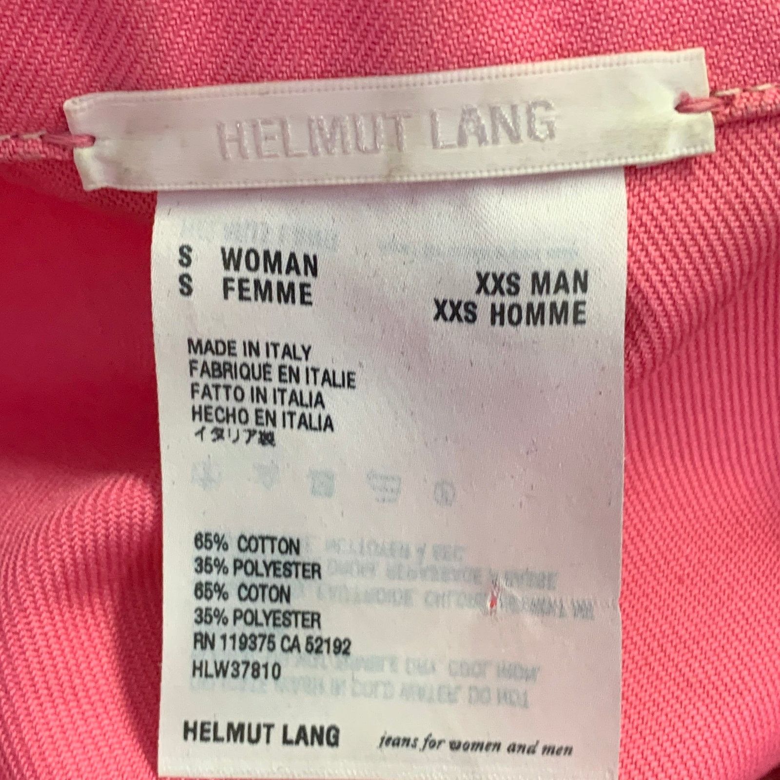 Helmut Lang Size S Femme Trucker Pink Cotton Blend Cropped Denim Jacket Size S / US 4 / IT 40 - 5 Thumbnail