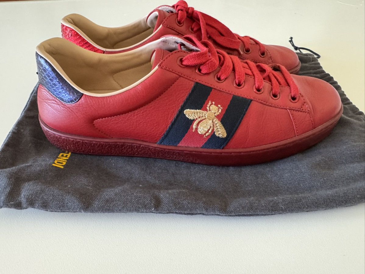 Gucci Gucci Ace Sneakers in Red Size US 9.5 / EU 42-43 - 1 Thumbnail