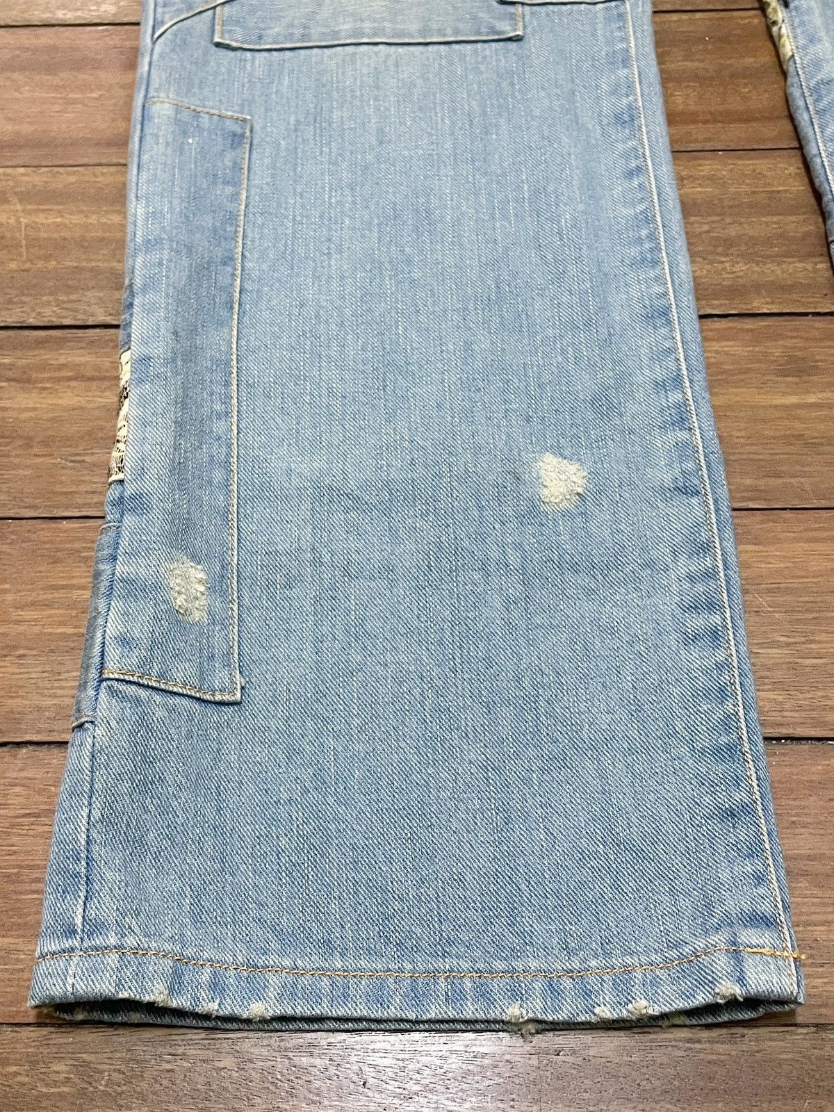 Issey Miyake Vintage Japanese Brand Sunaokuwahara Patchwork Jeans 2000s Size US 32 / EU 48 - 4 Thumbnail