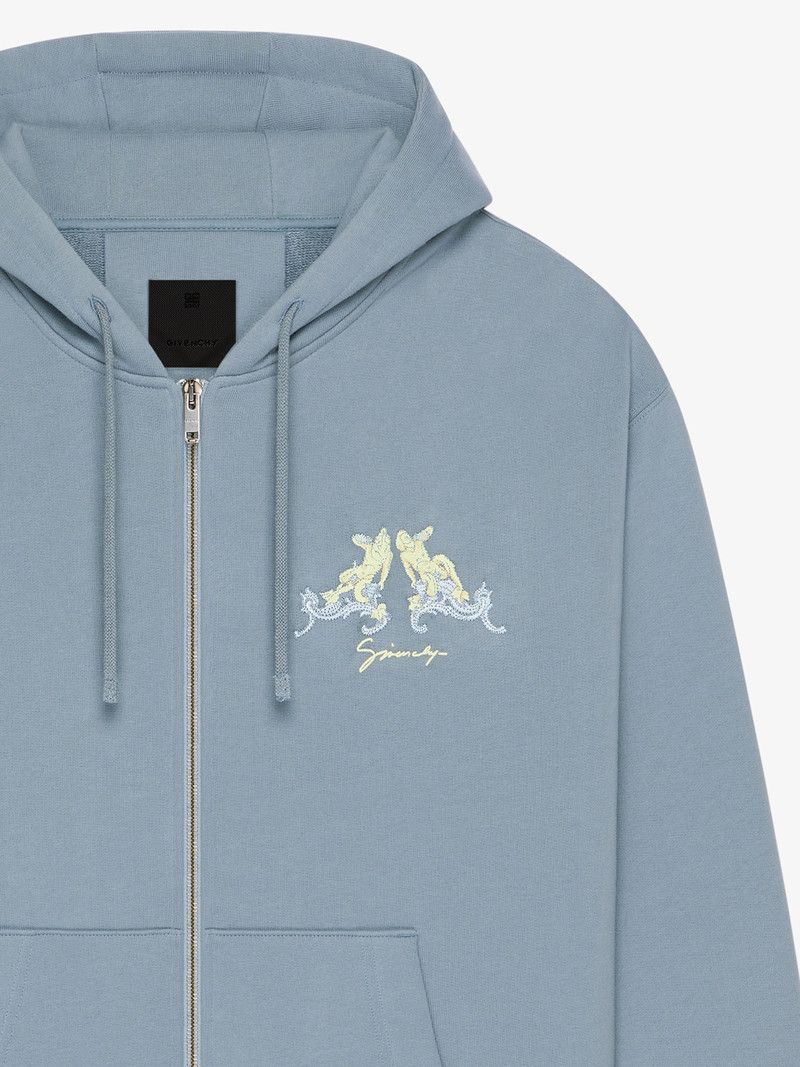 Givenchy o1n1vont0326 Zipped Hoodie in Blue Size US S / EU 44-46 / 1 - 4 Thumbnail