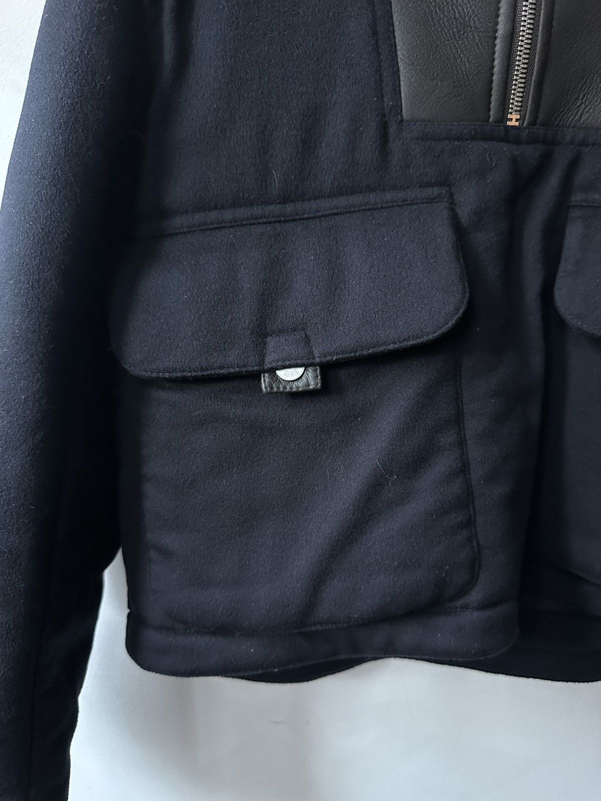 Hermes $8500 Hermes Sherpa Quarter Zip Navy Size US M / EU 48-50 / 2 - 5 Thumbnail