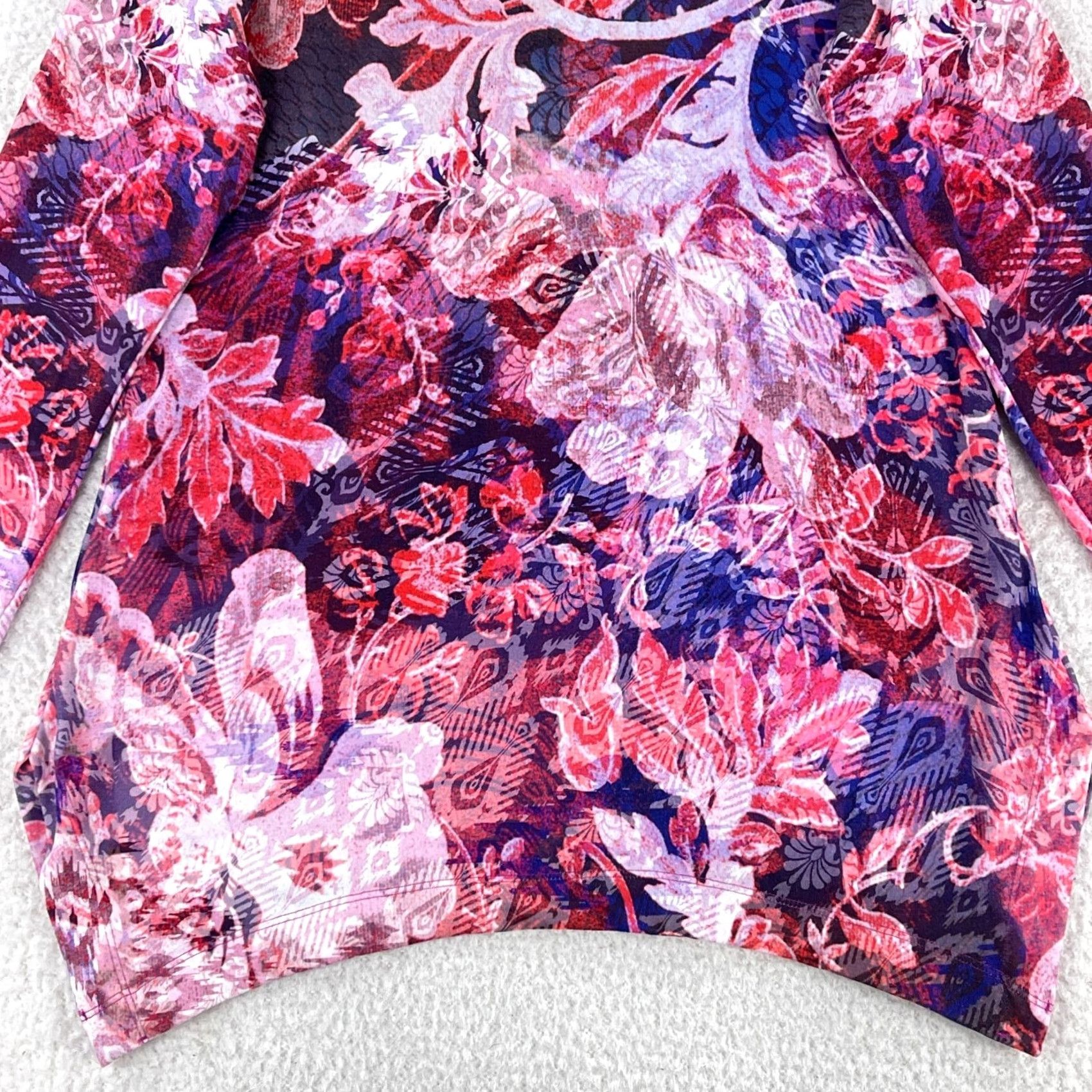 Soft Surroundings Soft Surroundings Meritage Tunic Shirt Women Medium Pink Floral Long Sleeve Knit Pullover Casual Size M Size M / US 6-8 / IT 42-44 - 5 Thumbnail
