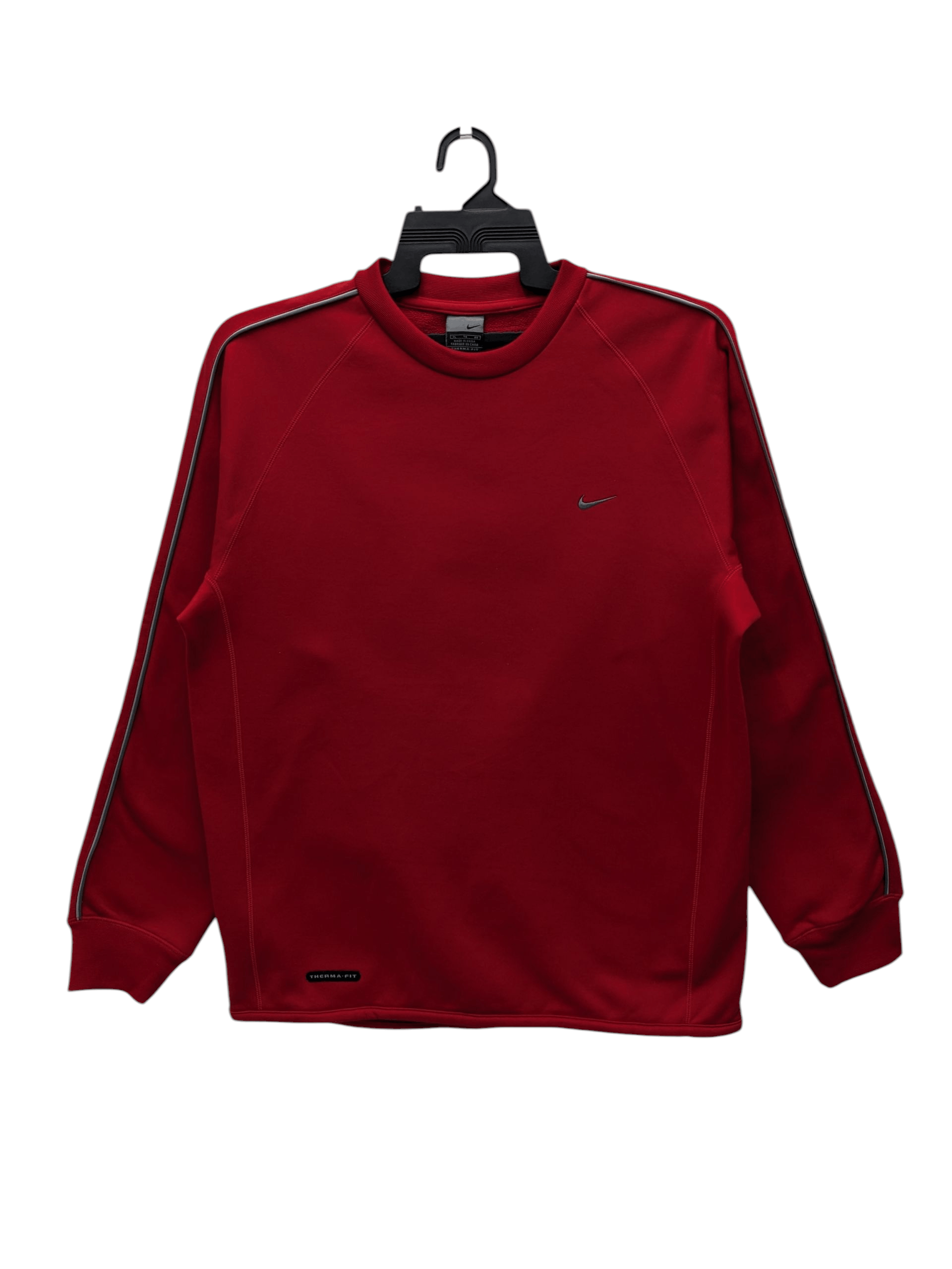 Nike Vintage Nike Therma-Fit Red Crewneck Sweatshirt Size US XL / EU 56 / 4 - 1 Thumbnail