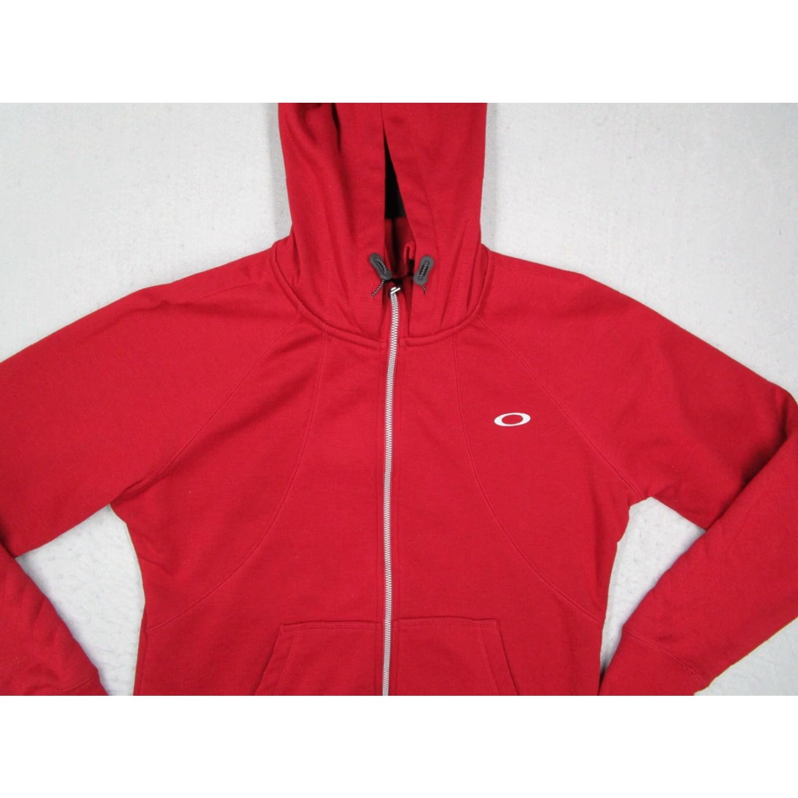 Oakley Oakley Jacket Womens Large Red Full Zip Hooded Fleece Colorful Active Outdoor Jacket Size L / US 10 / IT 46 - 2 Thumbnail