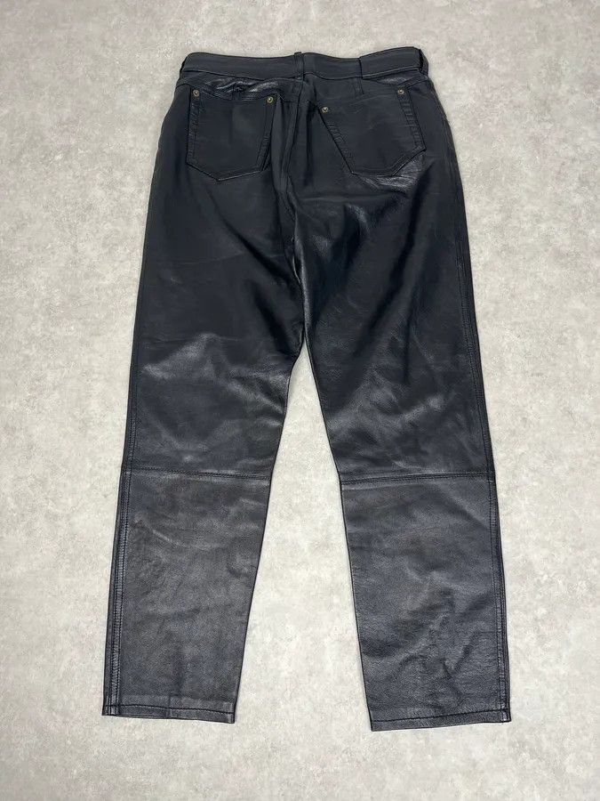 Marithe + Francois Girbaud 2000s Marithé + François Girbaud Black Leather Pants Size 26" / US 2 / IT 38 - 7 Thumbnail