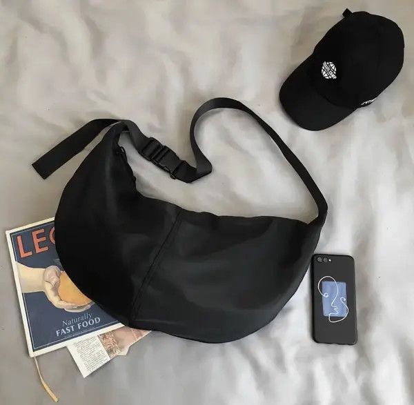 VIBE Shoulder Nylon Roomy Bag Japanese Harajuku style Zipper Size ONE SIZE - 5 Thumbnail