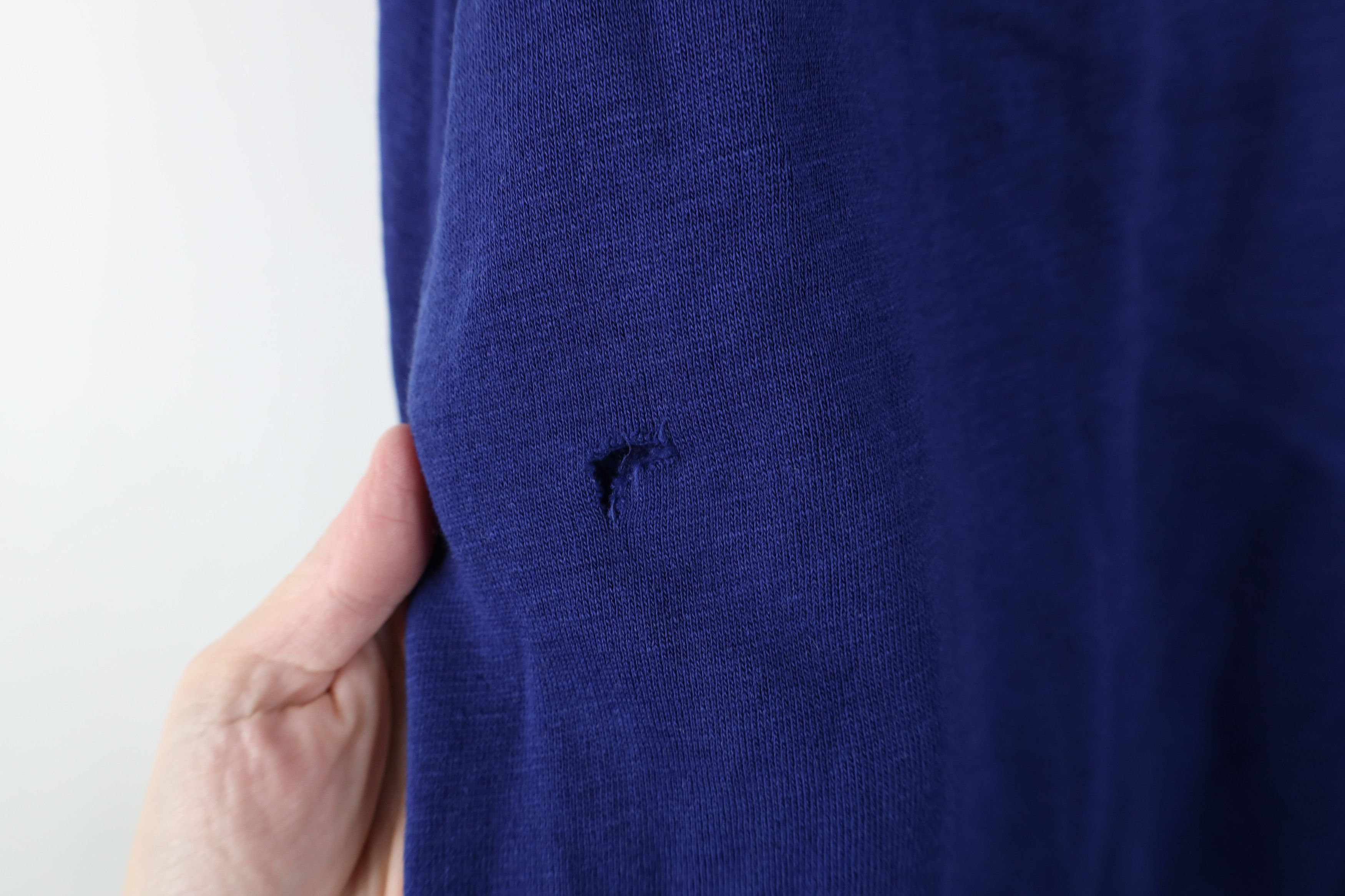 Vintage Vintage 70s 80s Streetwear Blank Hoodie Sweatshirt Blue Size US L / EU 52-54 / 3 - 10 Thumbnail
