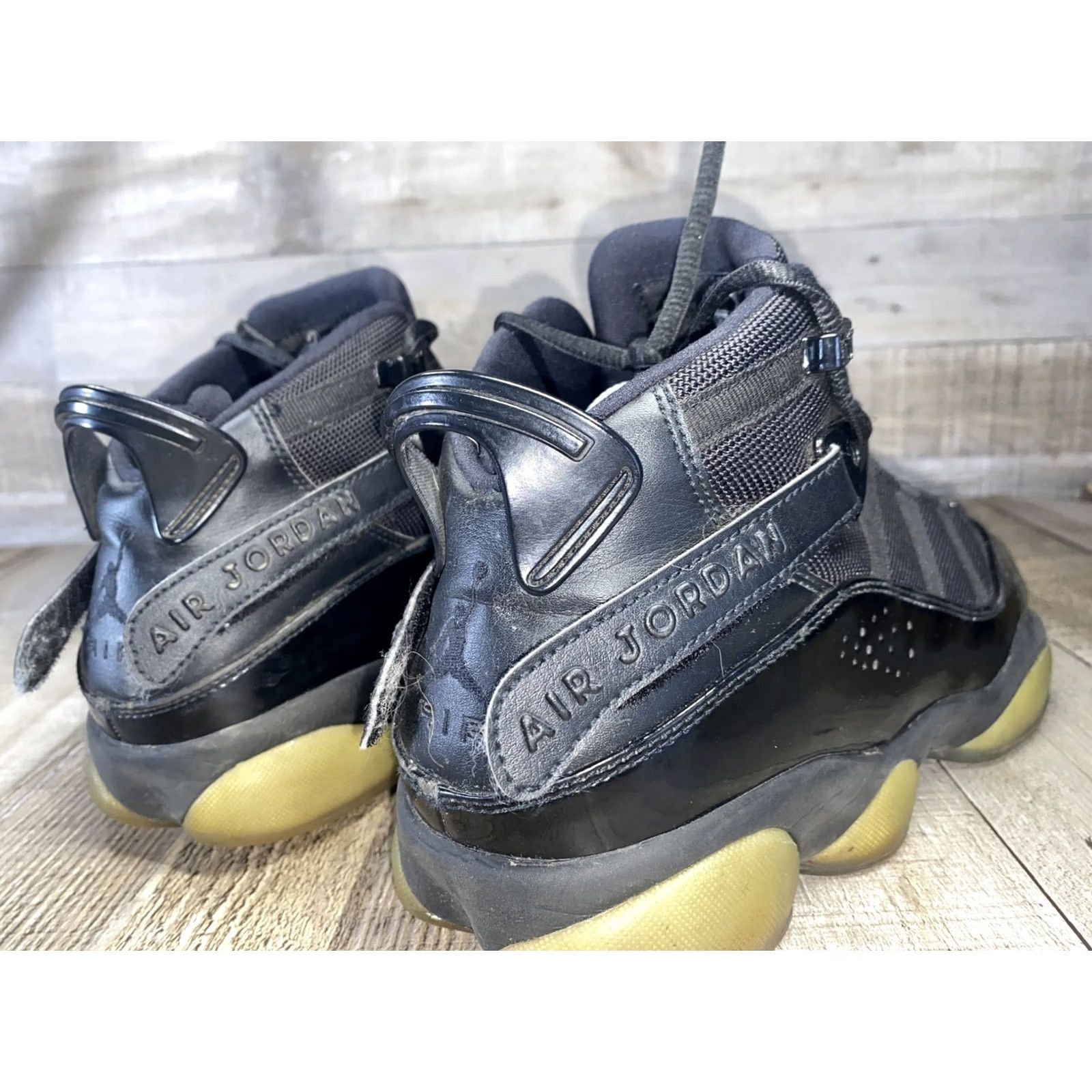 Jordan Brand Air Jordan 6 Rings Black Ice Basketball Shoes 322992-011 Mid Top Mens 9 Size US L / EU 52-54 / 3 - 6 Thumbnail